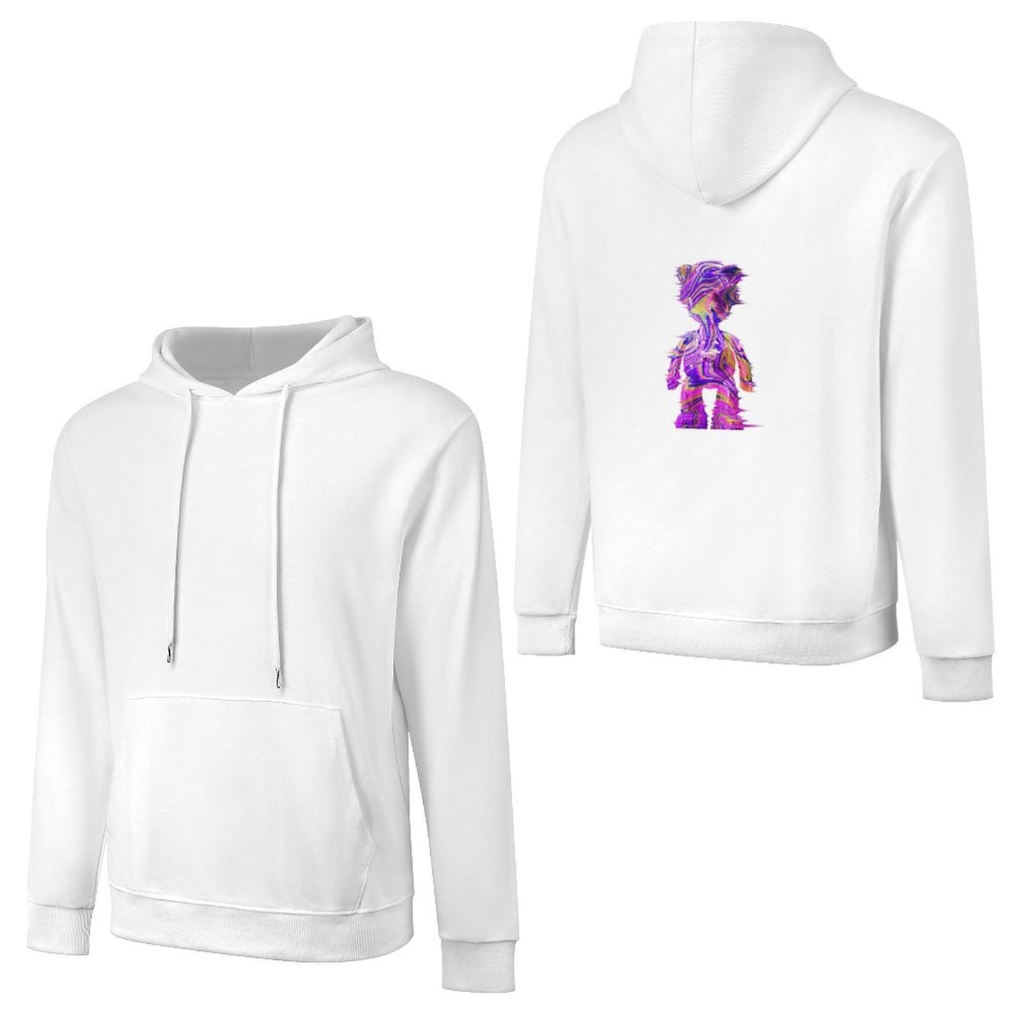 Inlex bear hooded pocket sweatshirt with back detailSimple EssentialFitHoodie