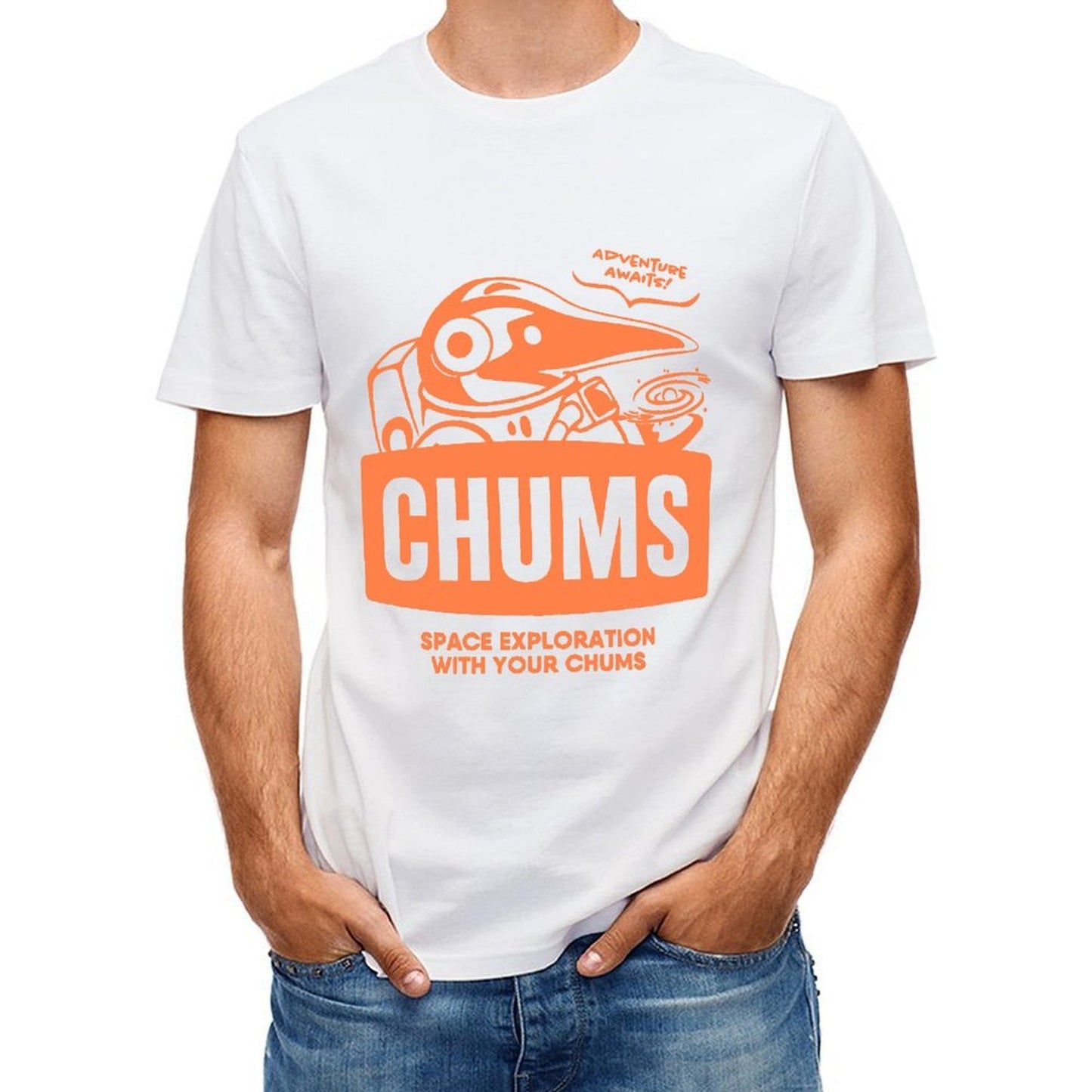 Inkmay Casual Cotton T-shirt Solid Orange Background No Patterns Unisex T-shirtActiveLine Durable T-Shirt