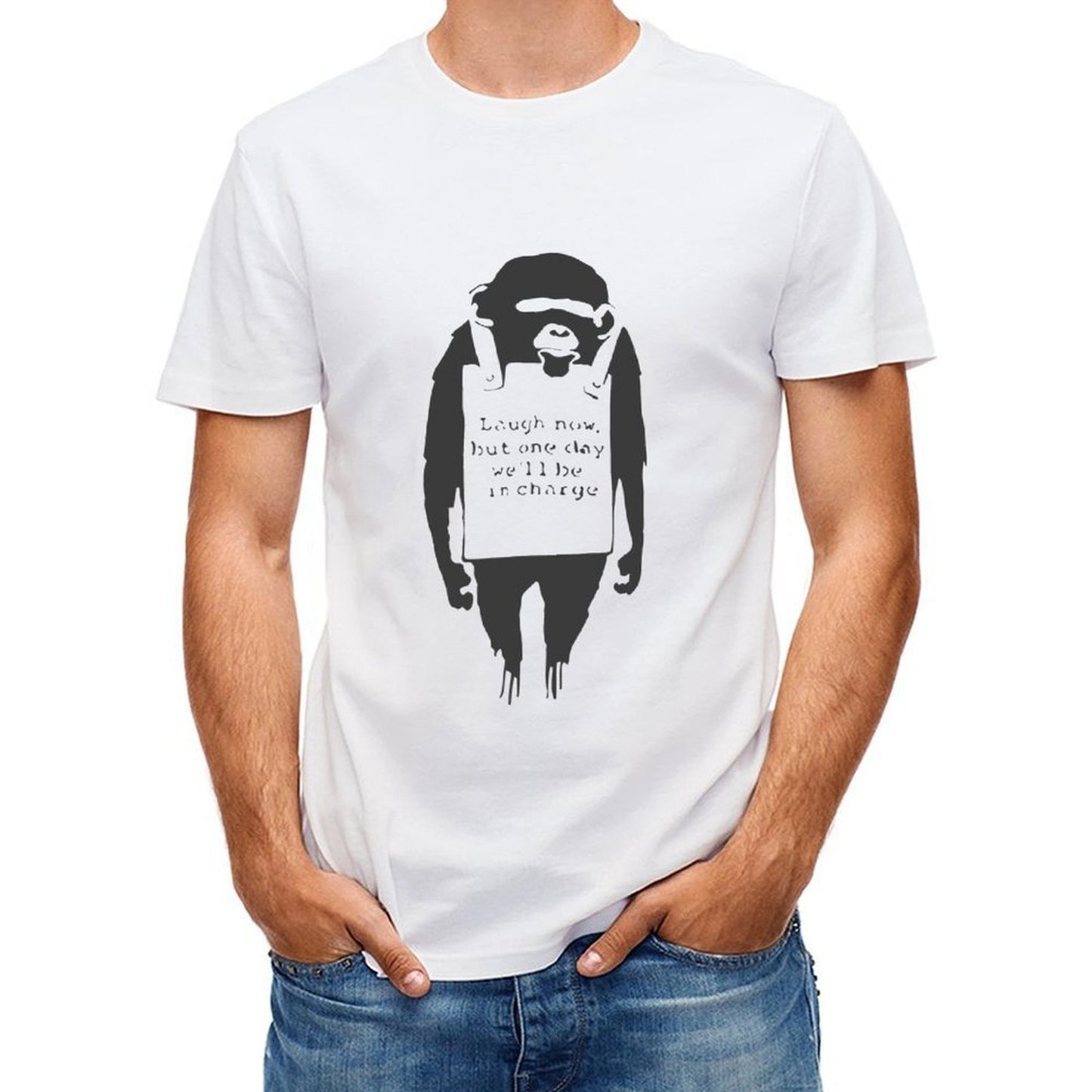 Inkmay Casual Cotton T-shirt Solid Gray Background Minimalist Design Unisex T-shirtRelaxFit T-Shirt