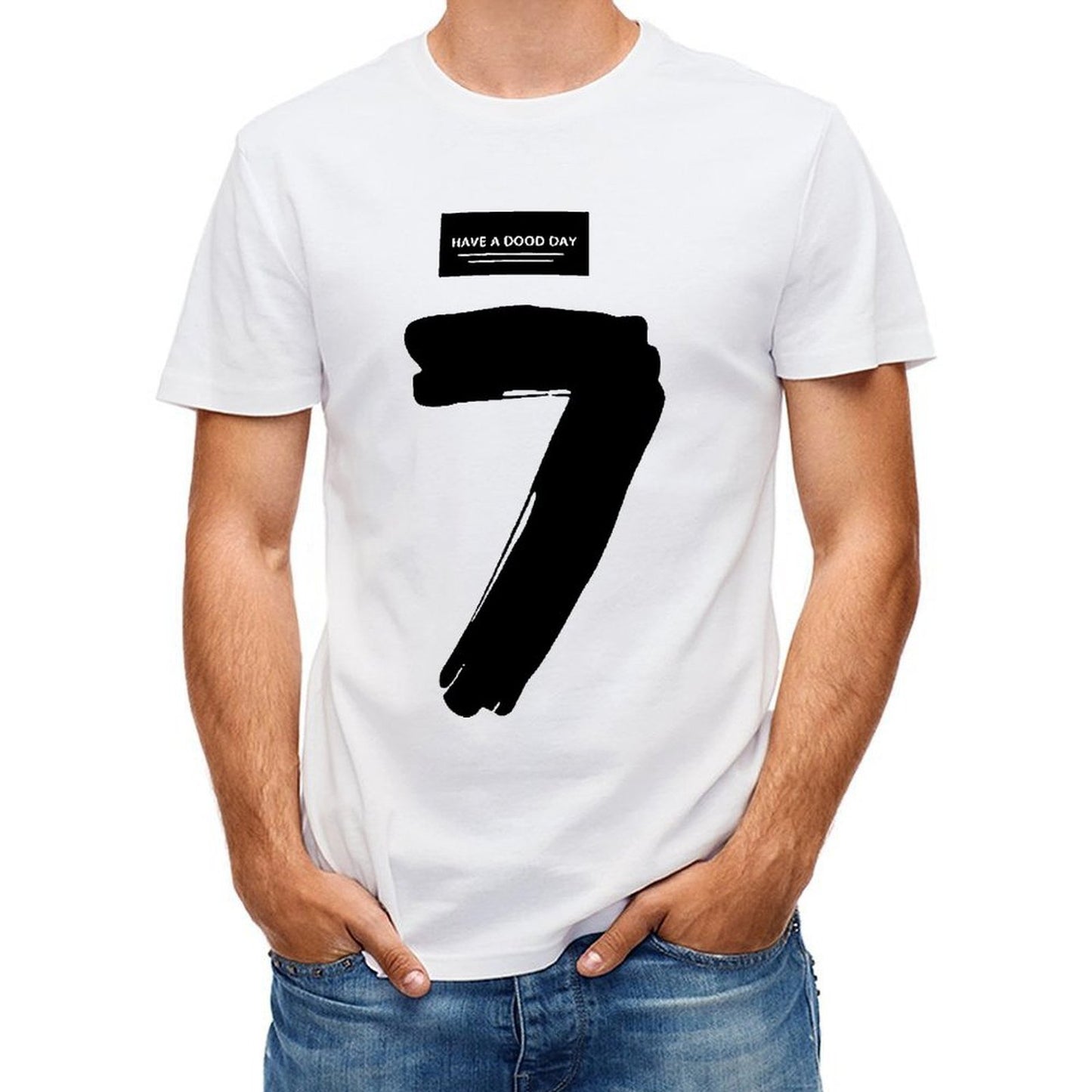 Inkmay Casual Cotton T-shirt Have A Dood Day Print Design Unisex T-shirtLifestyle Print-Ready T-Shirt