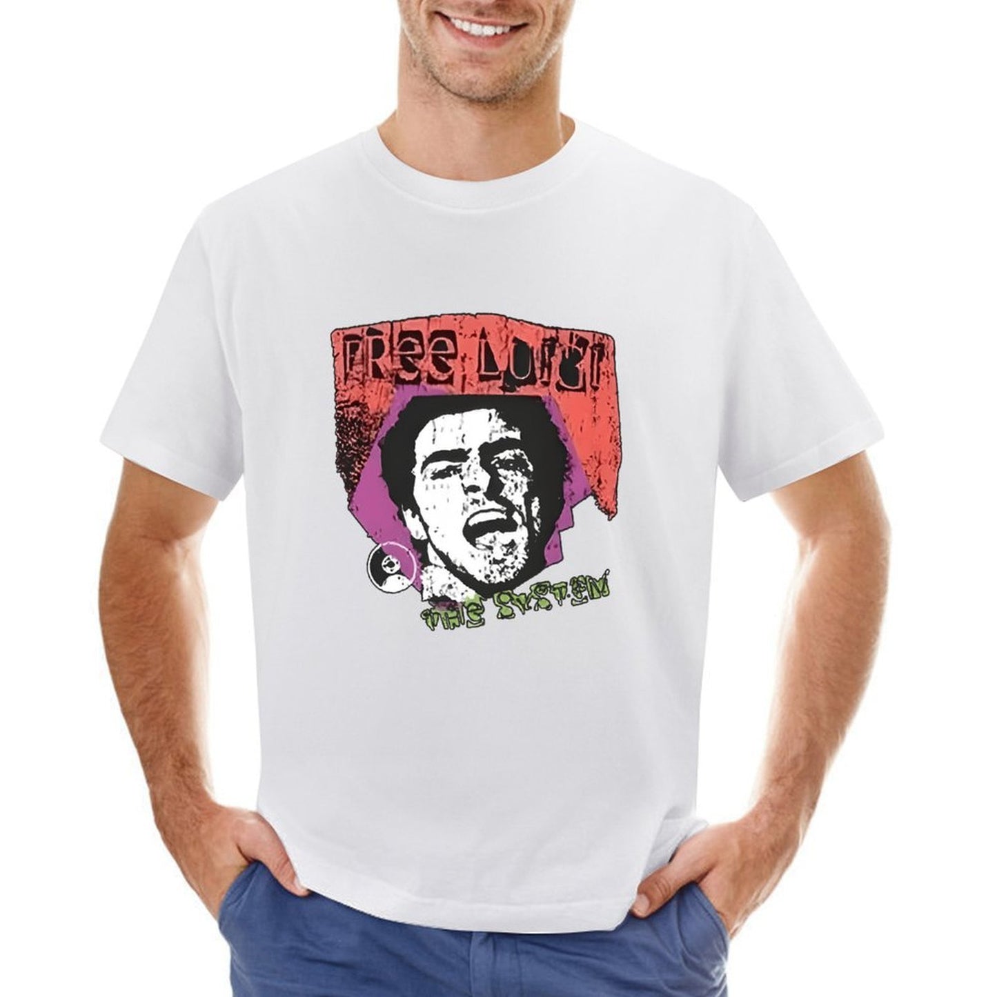 Inkmay Casual Cotton T-shirt Free Luci The System Artwork Unisex T-shirtSoft Colorfast T-Shirt