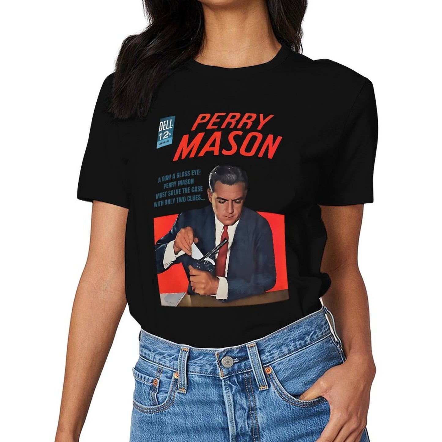 Inkmay Casual Cotton T-shirt Perry Mason Comic Book Cover Art Unisex T-shirtYearRound Retro T-Shirt