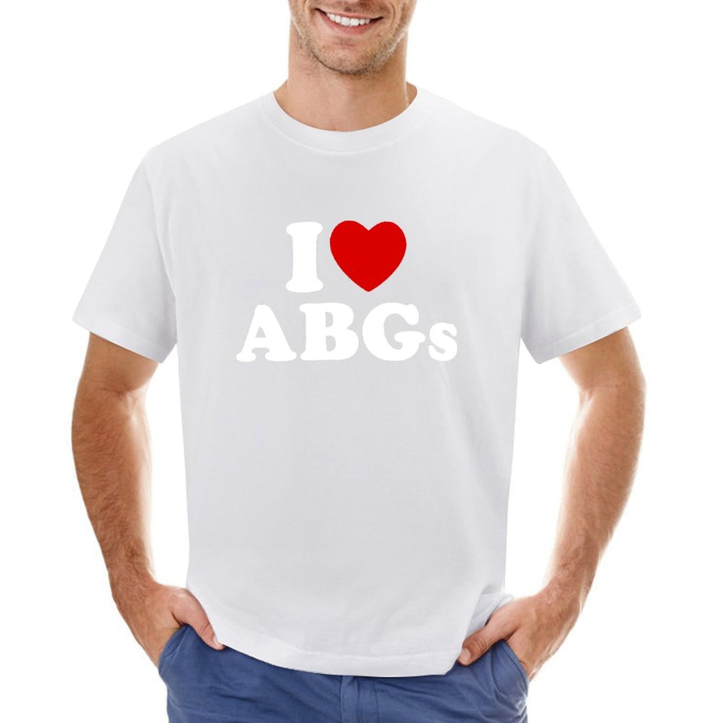 Inkmay Casual Cotton T-shirt I Love Abcs With Heart Unisex T-shirtEverydayFit Series T-Shirt