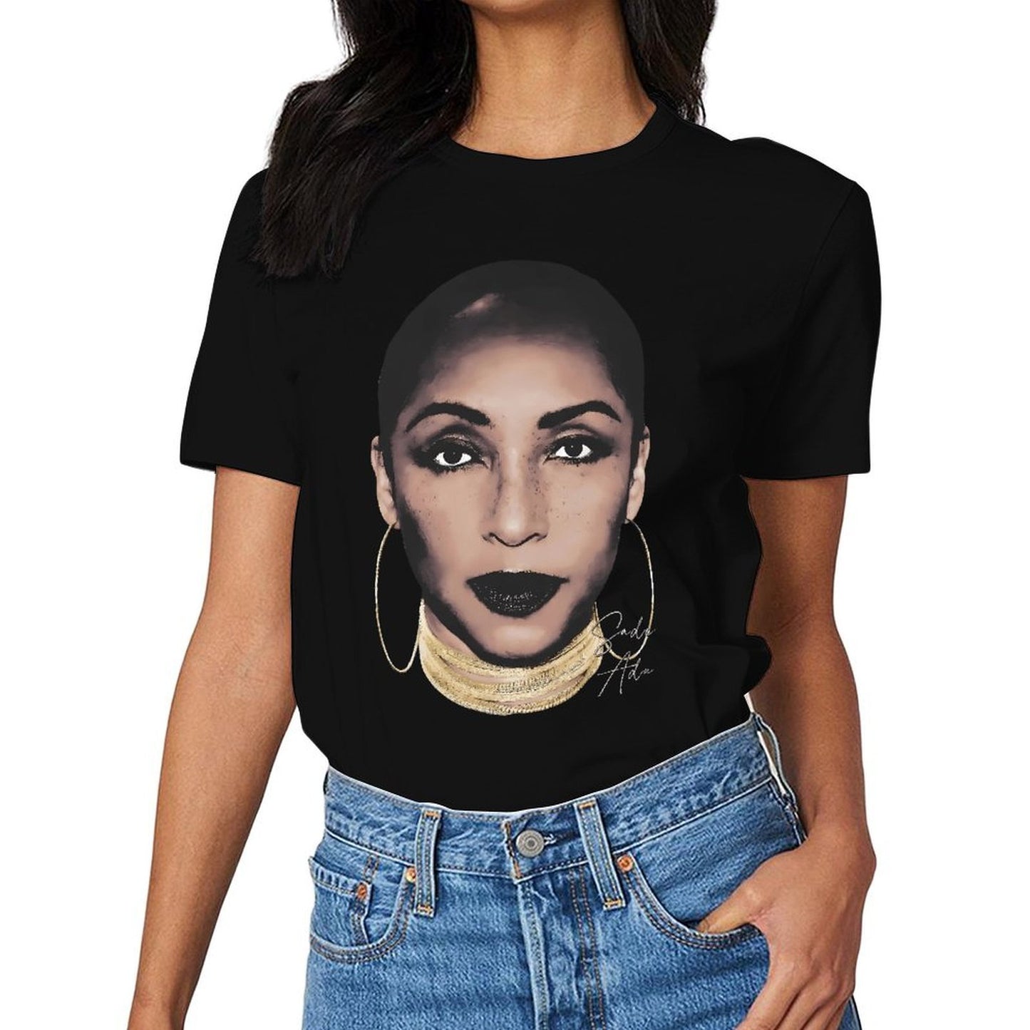 Inkmay Casual Cotton T-shirt Stylish Woman With Bold Makeup Design Unisex T-shirtSoftFeel LooseFit T-Shirt