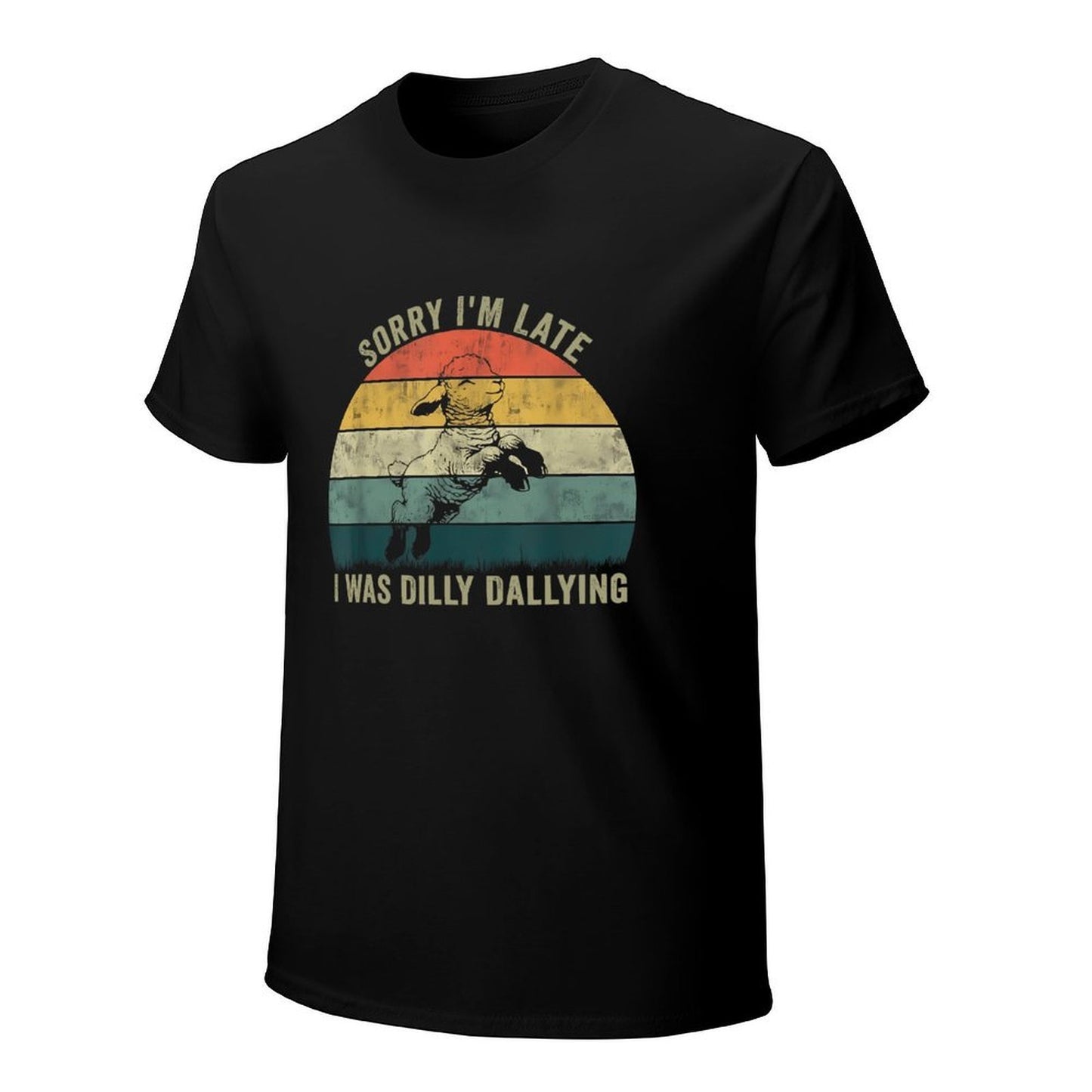 Inkmay Casual Cotton T-shirt Colorful Abstract Design With Layered Texture Unisex T-shirtSeries Heat-Transfer T-Shirt