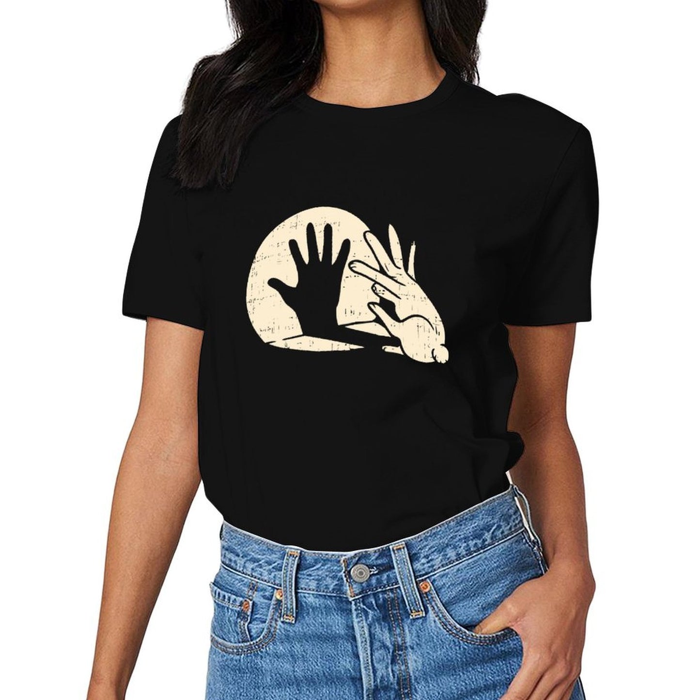 Inkmay Casual Cotton T-shirt Solid Beige Background No Patterns Unisex T-shirtSport Printed T-Shirt