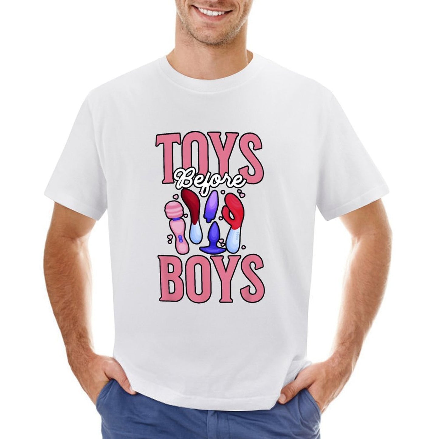 Inkmay Casual Cotton T-shirt Toys Before Boys Vibrators In Colors Unisex T-shirtPureStyle Unisex T-Shirt