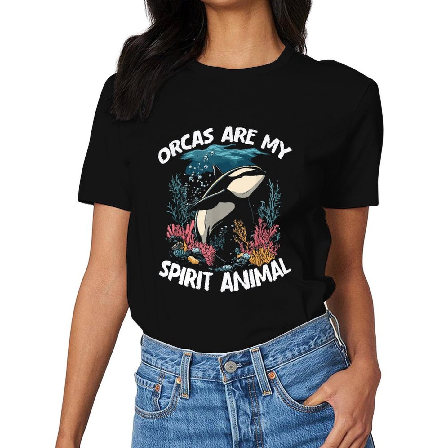 inkmay-casual-cotton-t-shirt-orcas-are-my-spirit-animal-art-unisex-t-shirt