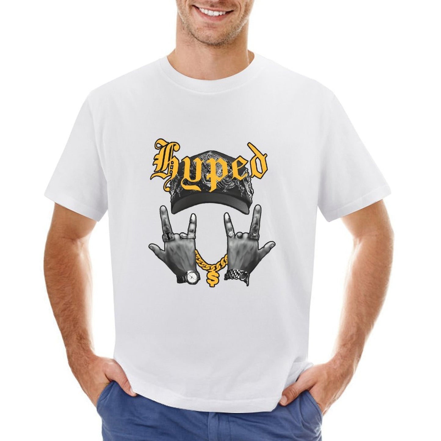 Inkmay Casual Cotton T-shirt Hyped Hat With Intricate Design Art Unisex T-shirtEverydaySeries Everyday T-Shirt