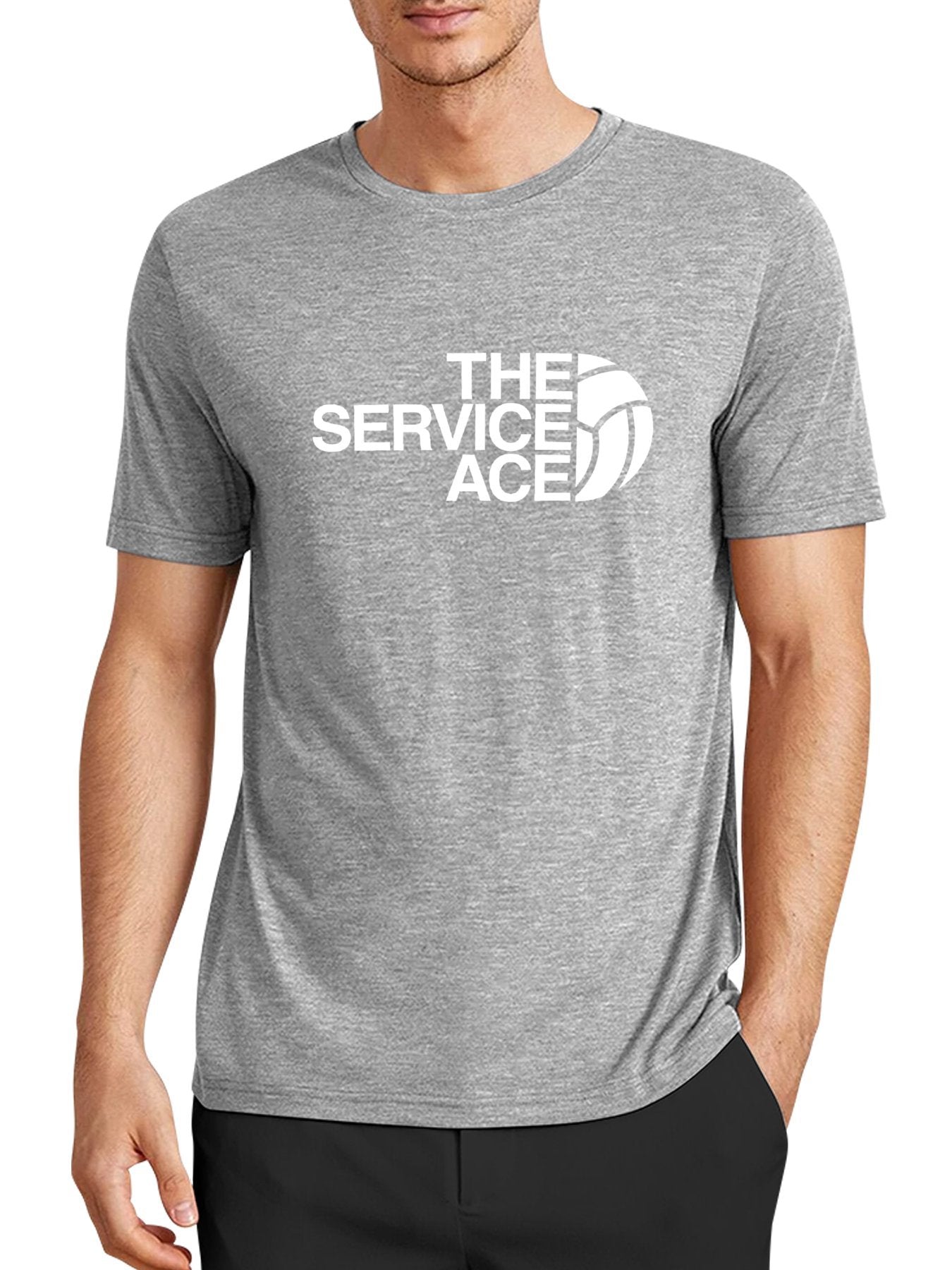 Inkmay Casual Cotton T-shirt The Service Ace Logo Design Artwork Unisex T-shirtSmooth EasyStyle T-Shirt