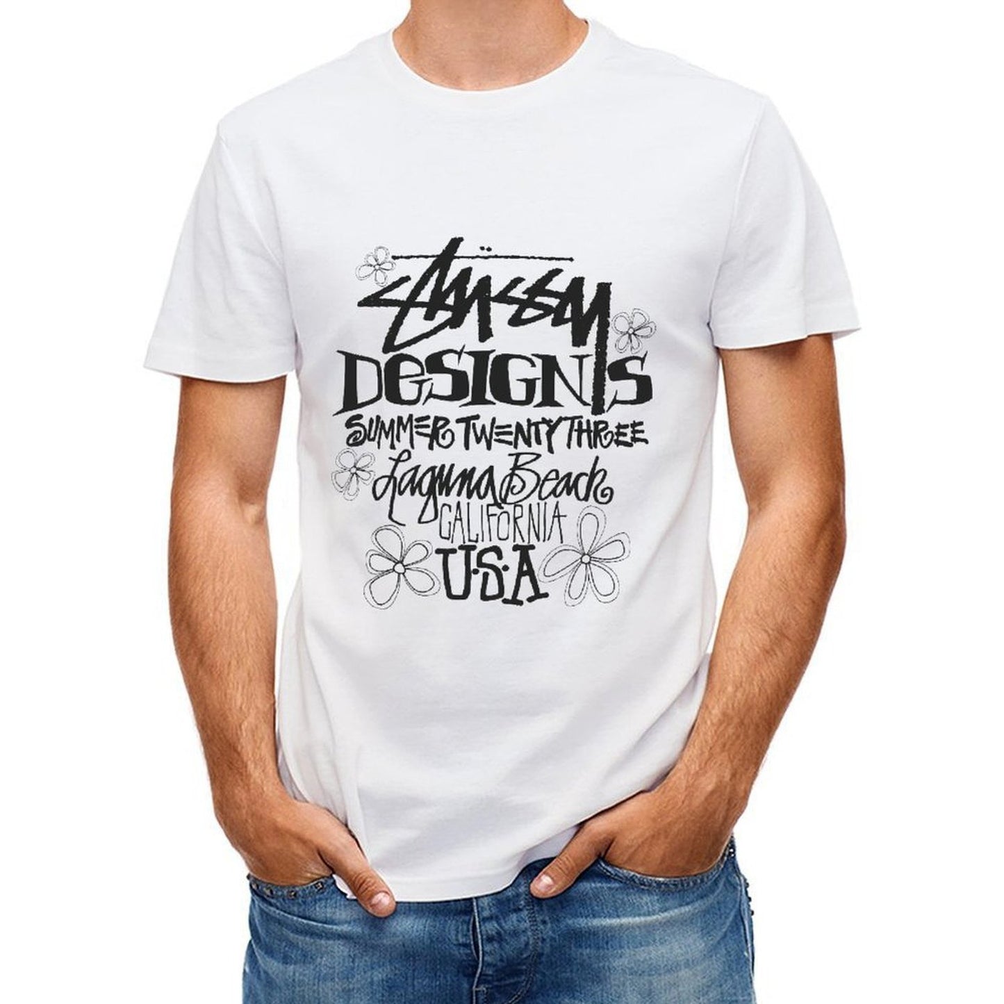 Inkmay Casual Cotton T-shirt Abstract Black Background With Minimal Design Unisex T-shirtComfortSeries Urban T-Shirt