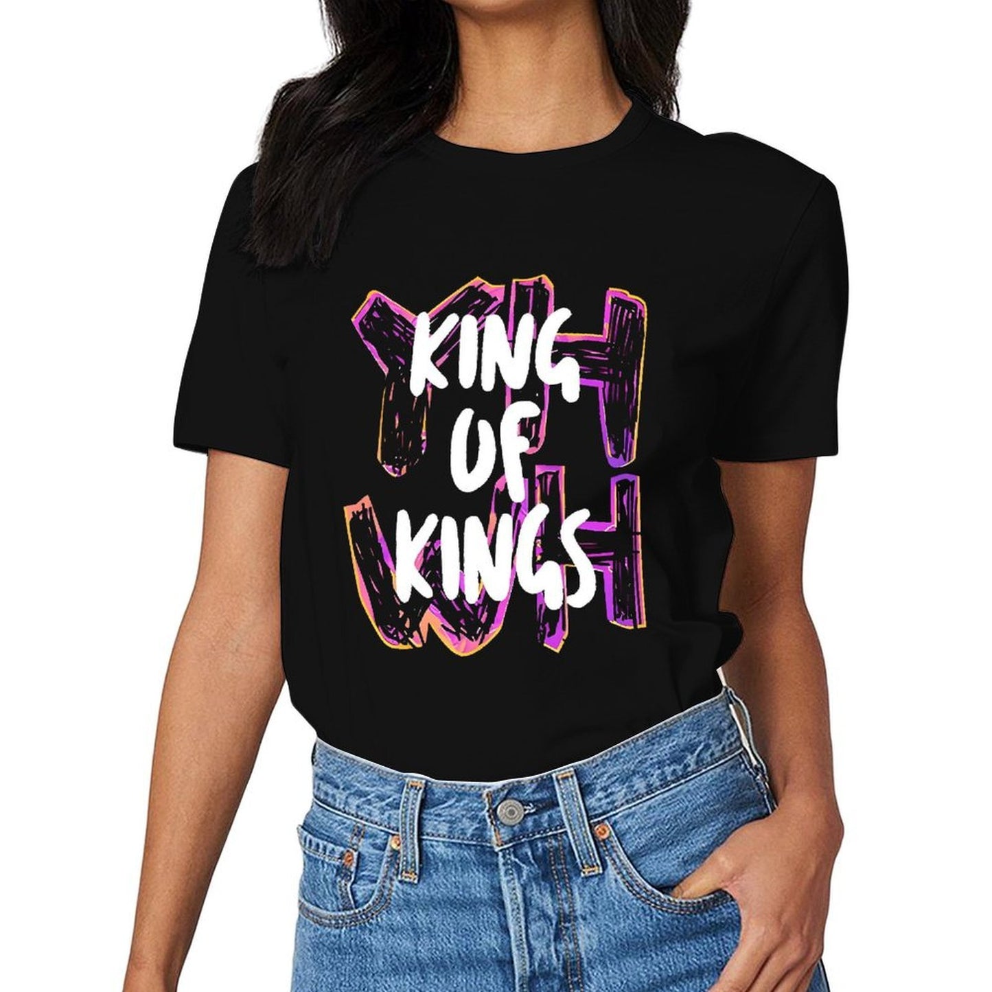 Inkmay Casual Cotton T-shirt King Of Kings Pattern Print Art Unisex T-shirtModernFit Men¡¯s / Women¡¯s / Youth T-Shirt