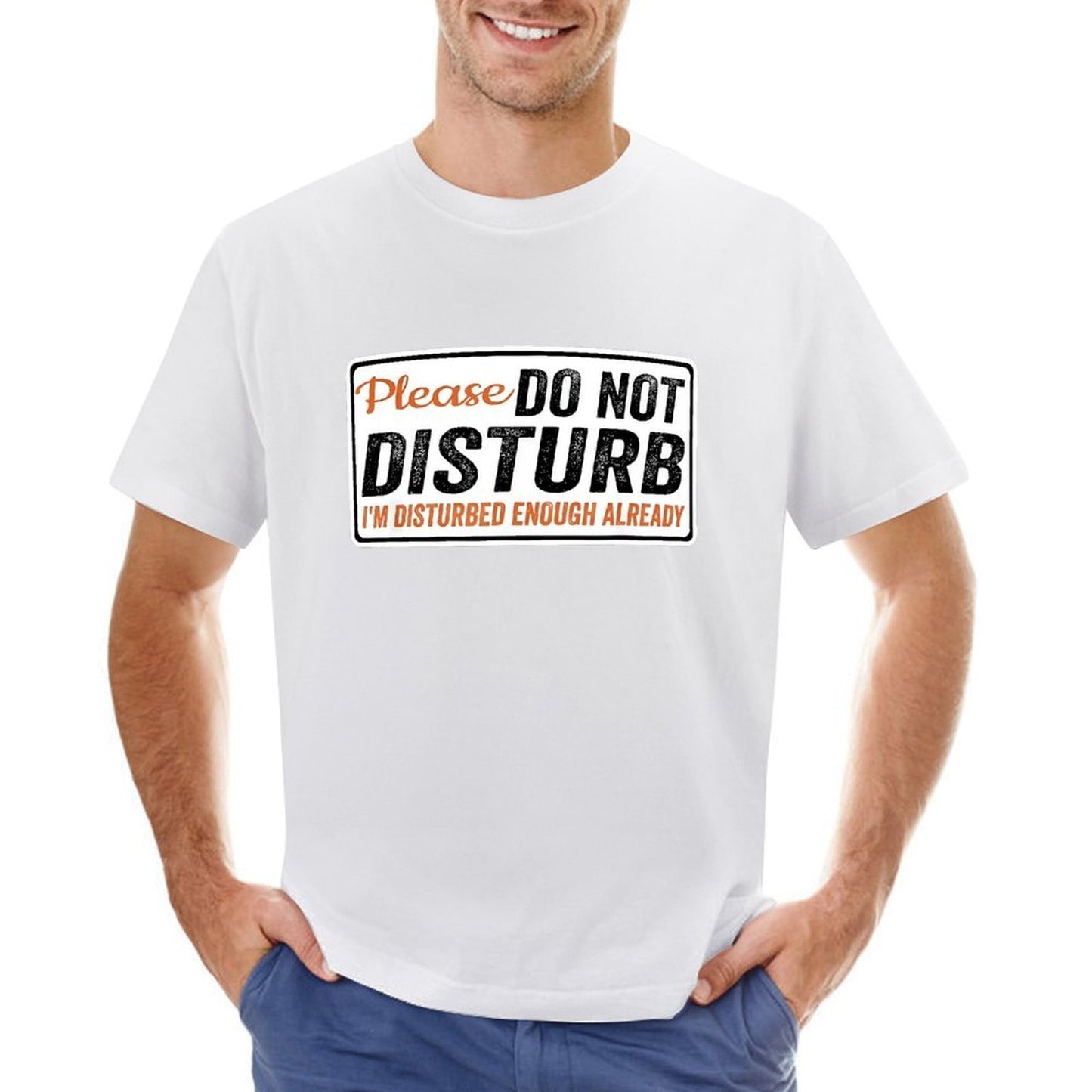 Inkmay Casual Cotton T-shirt Please Do Not Disturb I Unisex T-shirtSimpleFit StreetFit T-Shirt