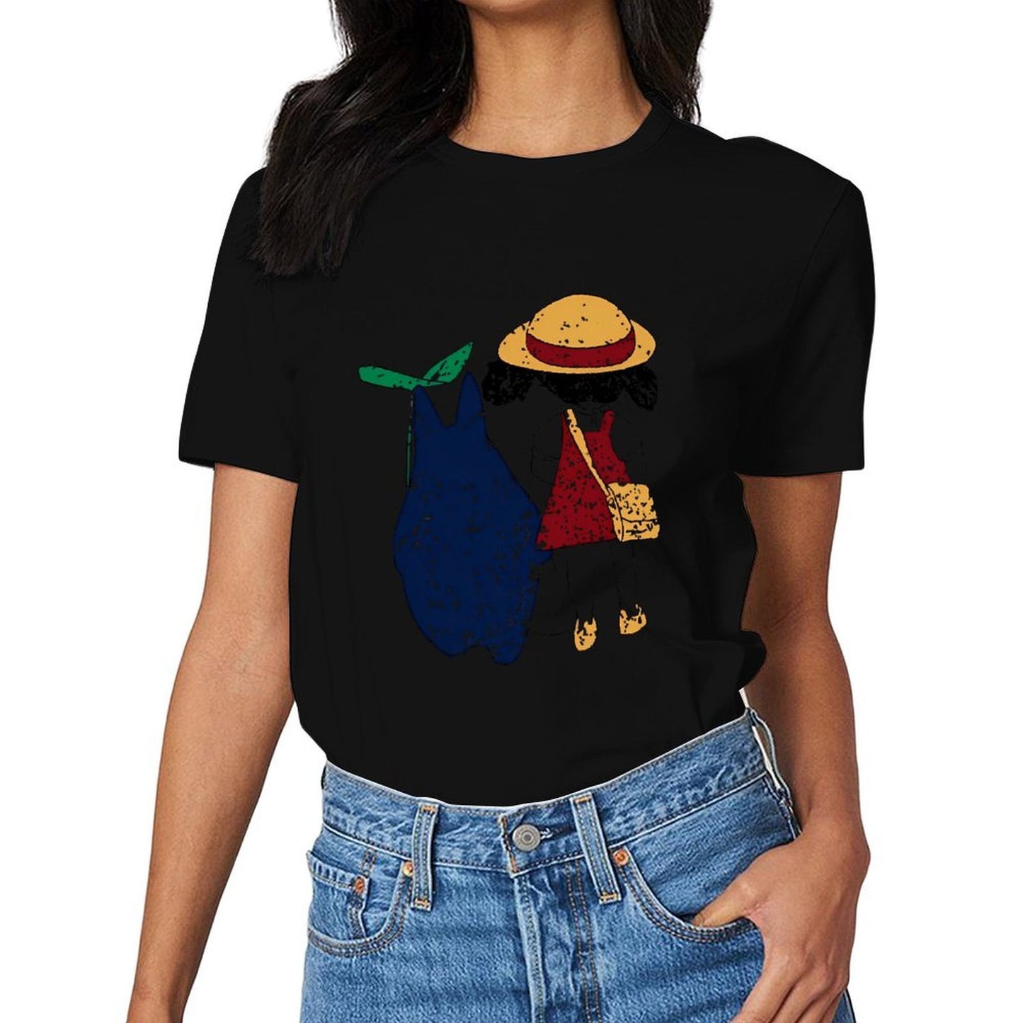 Inkmay Casual Cotton T-shirt Stylish Cartoon Characters With Unique Outfits Unisex T-shirtEco / Sustainable Bold T-Shirt
