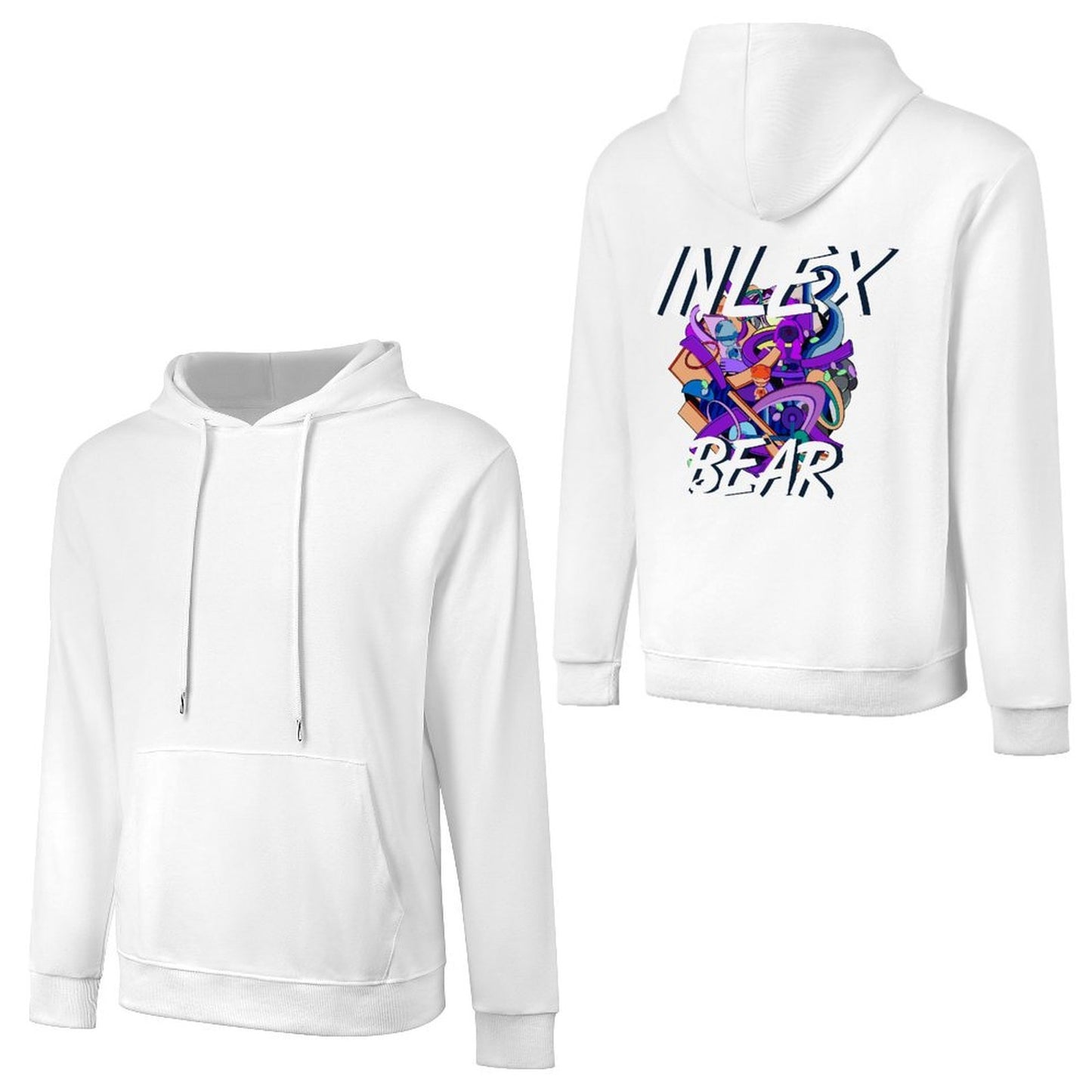 Inlex bear hooded pocket sweatshirt with back detailDailyFit DailyHoodie