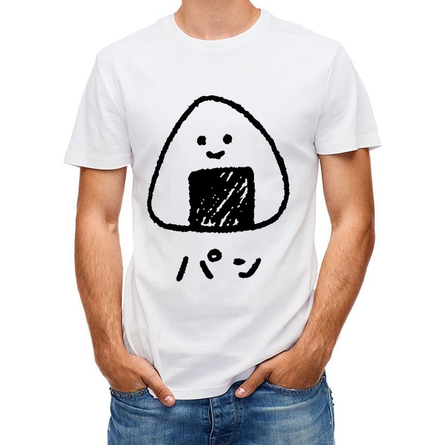 Inkmay Casual Cotton T-shirt Abstract Geometric Shapes In Black White Unisex T-shirtOriginal Soft-Touch T-Shirt