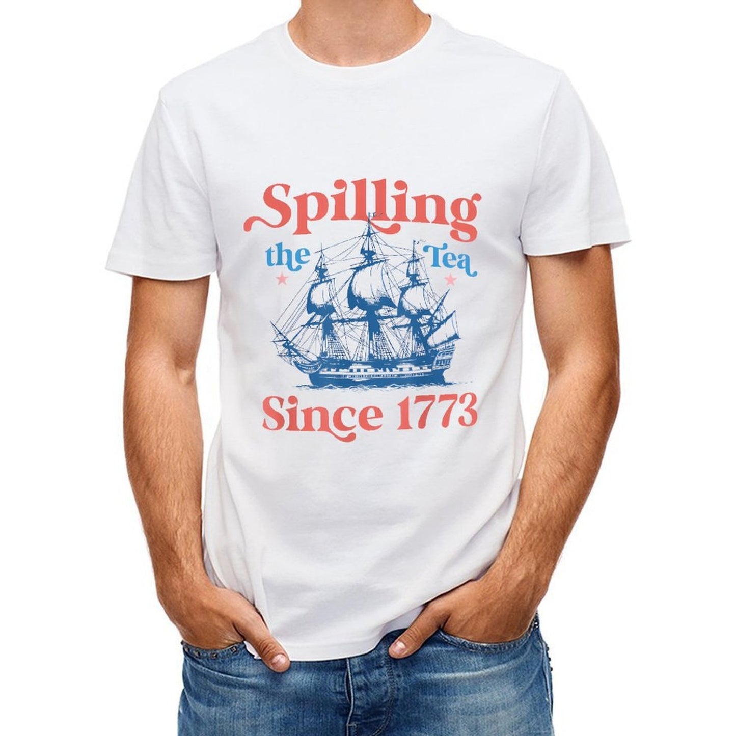 Inkmay Casual Cotton T-shirt Spilling The Tea Since Seventeen Unisex T-shirtEssentialFit Fundraising T-Shirt