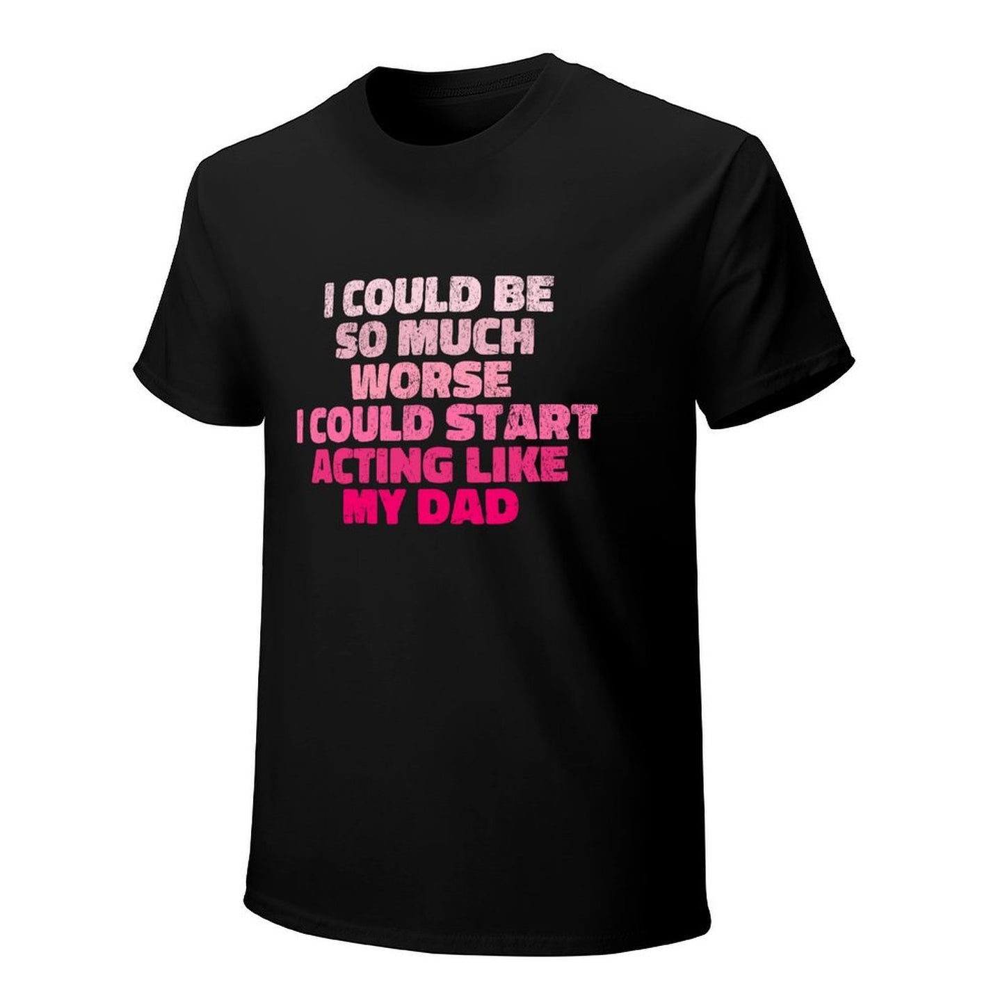 Inkmay Casual Cotton T-shirt Abstract Pink Layers Form Unique Design Unisex T-shirtLooseFit Performance T-Shirt