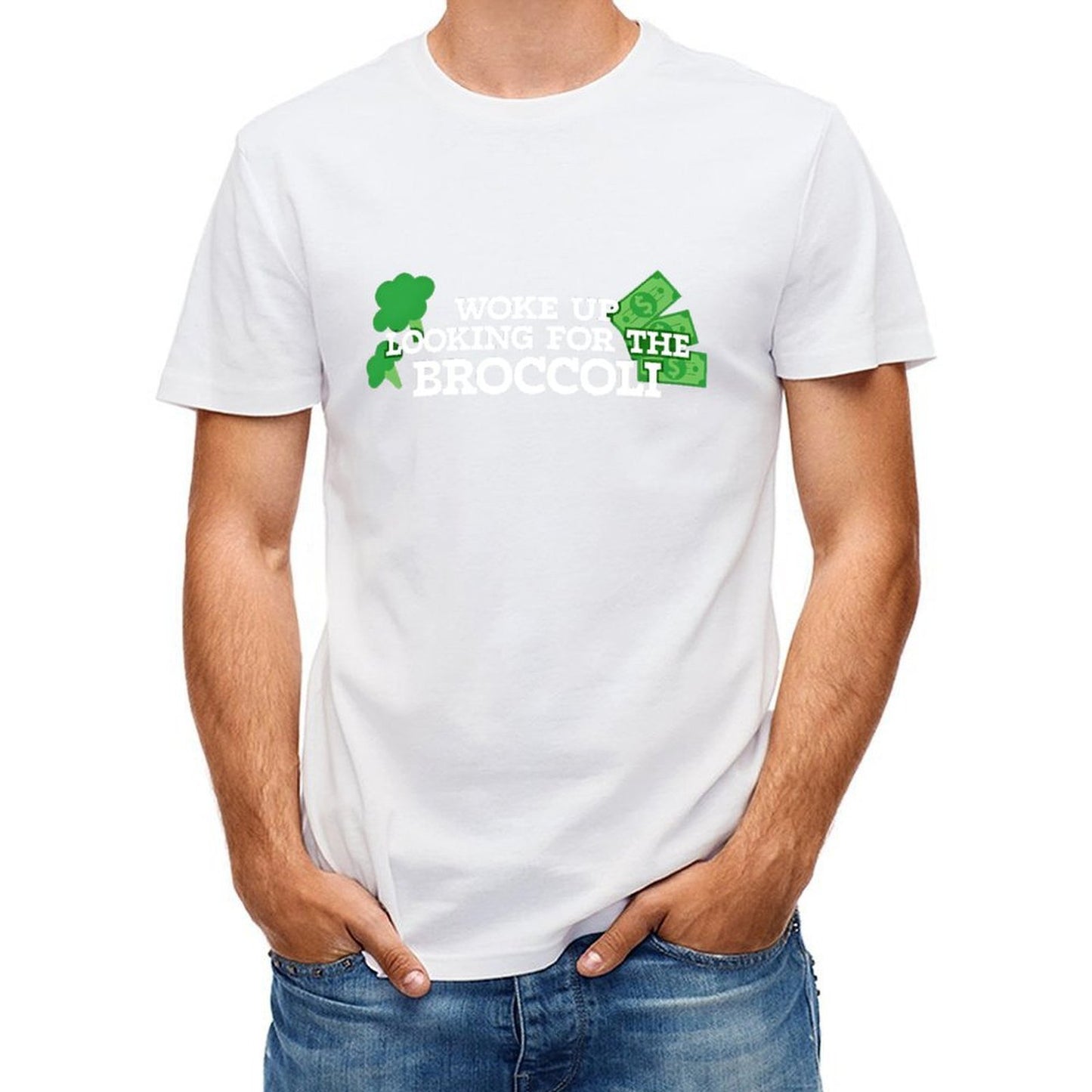 Inkmay Casual Cotton T-shirt Money And Luck Pattern Prints Design Unisex T-shirtSignature Vintage T-Shirt