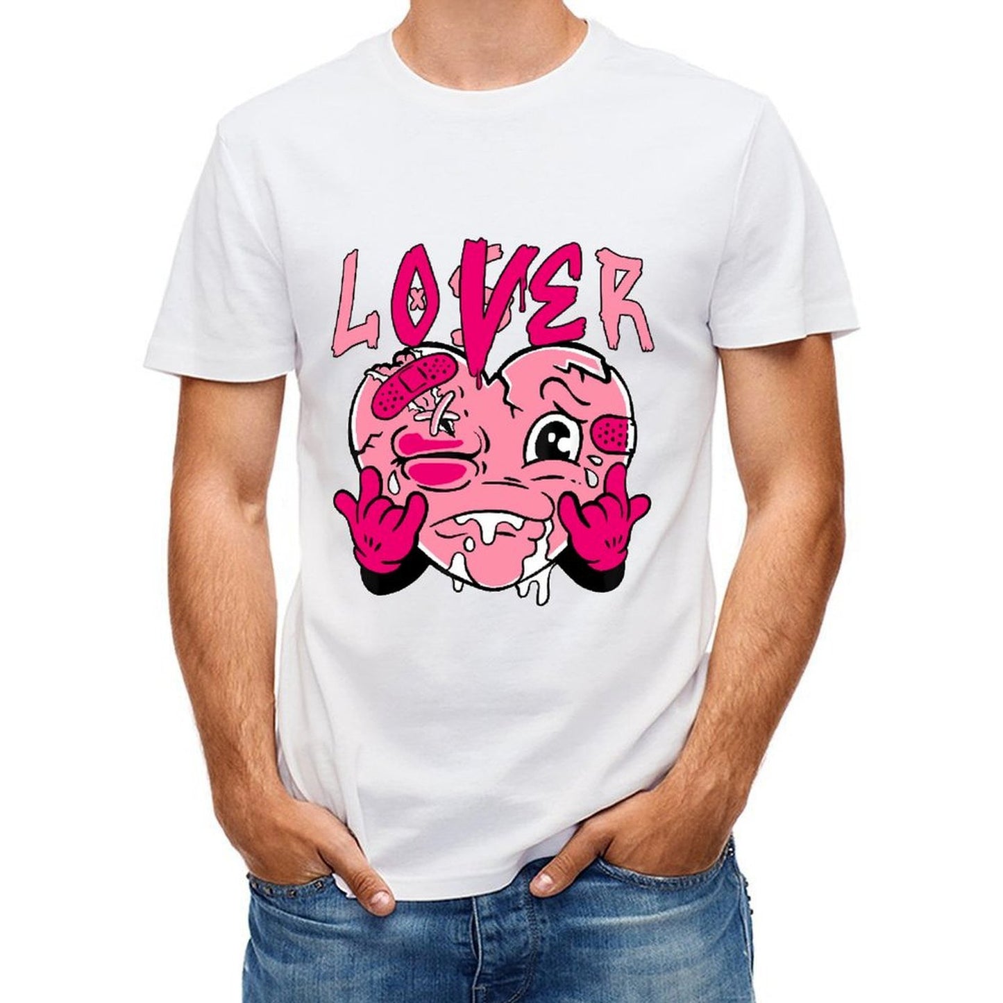 inkmay-casual-cotton-t-shirt-purple-butterfly-and-rose-pattern-unisex-t-shirt