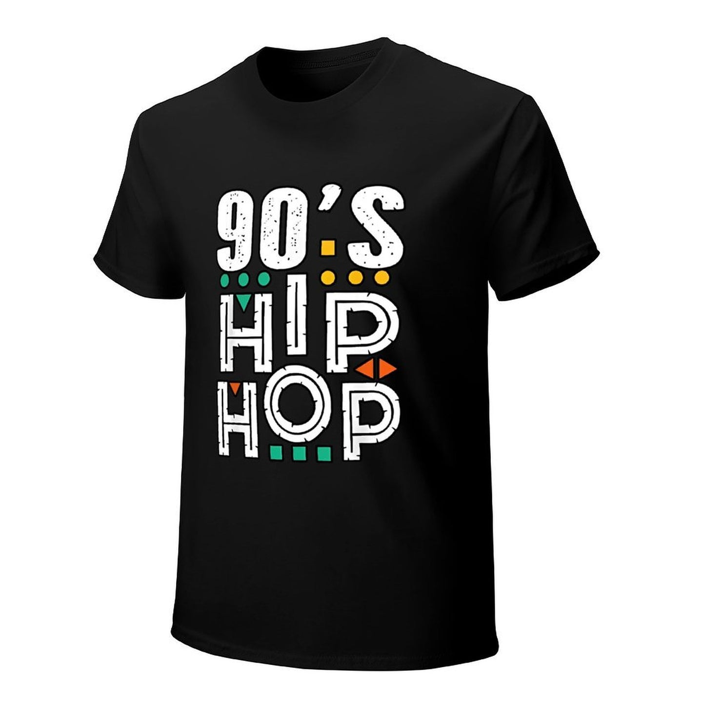 Inkmay Casual Cotton T-shirt Nineties Hip Hop Pattern Print Design Unisex T-shirtHeavyweight Simple T-Shirt