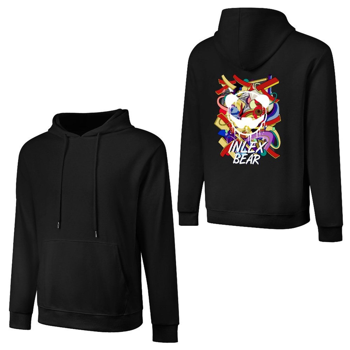 Inlex bear hooded pocket sweatshirt with back detailReliable Easy-CareHoodie