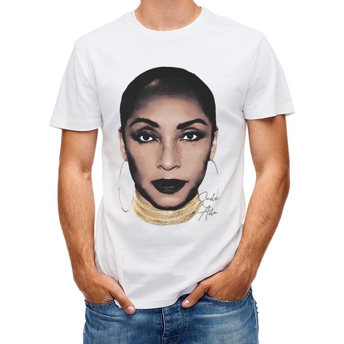 Inkmay Casual Cotton T-shirt Stylish Woman With Bold Makeup Design Unisex T-shirtSoftFeel LooseFit T-Shirt