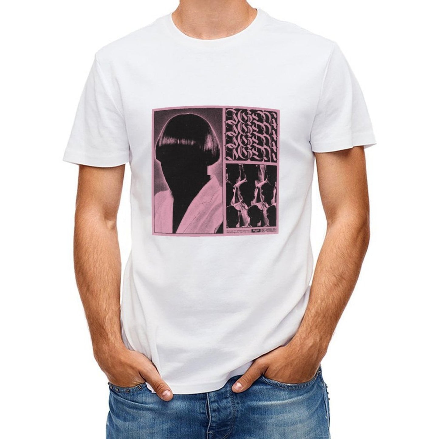 Inkmay Casual Cotton T-shirt Abstract Art With Geometric Shapes Design Unisex T-shirtTimeless Premium Finish T-Shirt