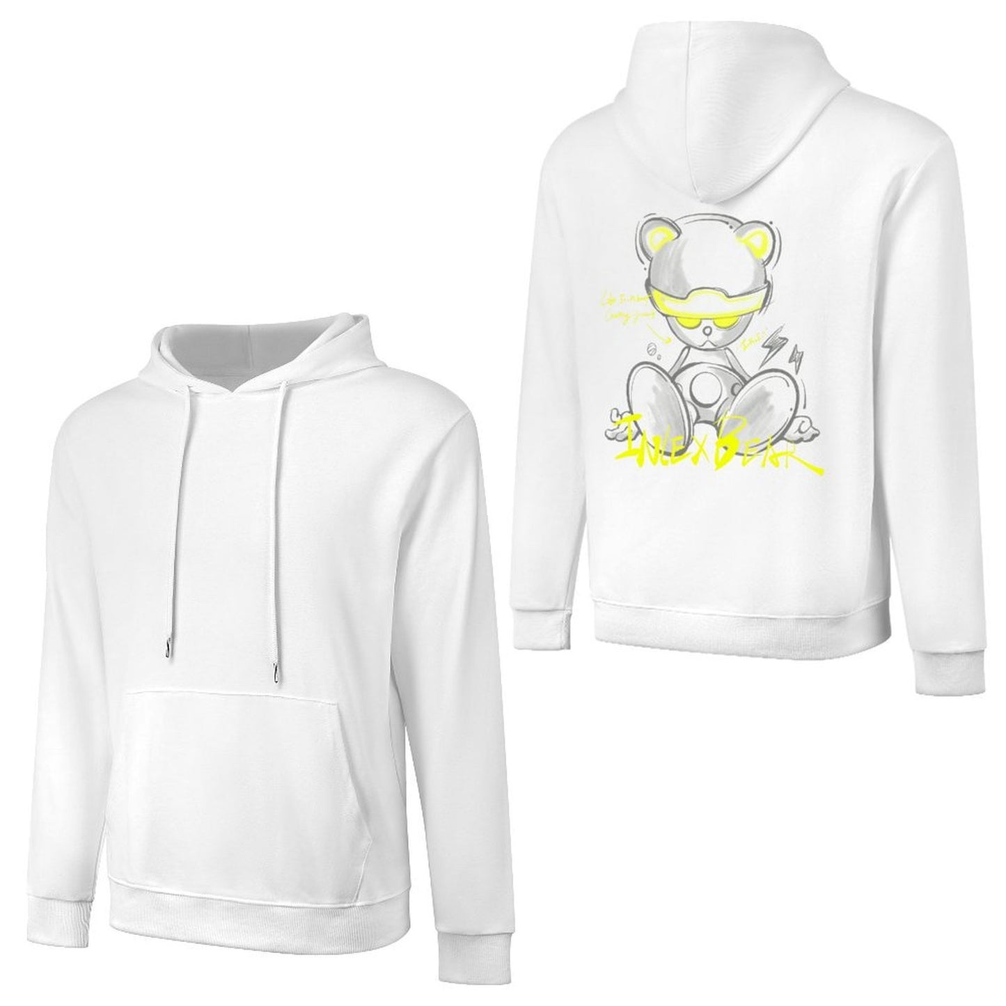 Inlex bear hooded pocket sweatshirt with back detailSeamless EverydayHoodie
