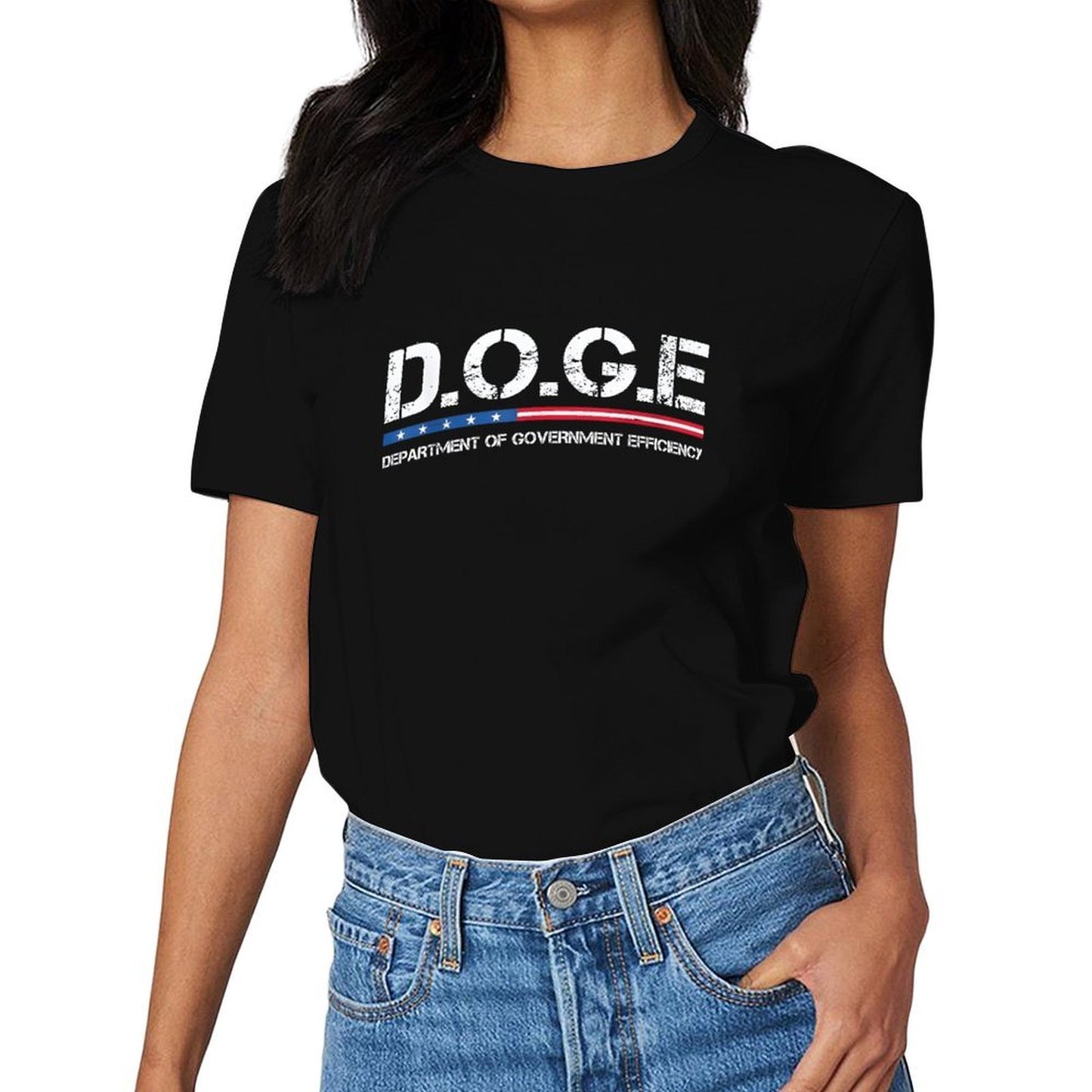 Inkmay Casual Cotton T-shirt Department Of Government Efficiency Logo Design Unisex T-shirtNeutral Series T-Shirt