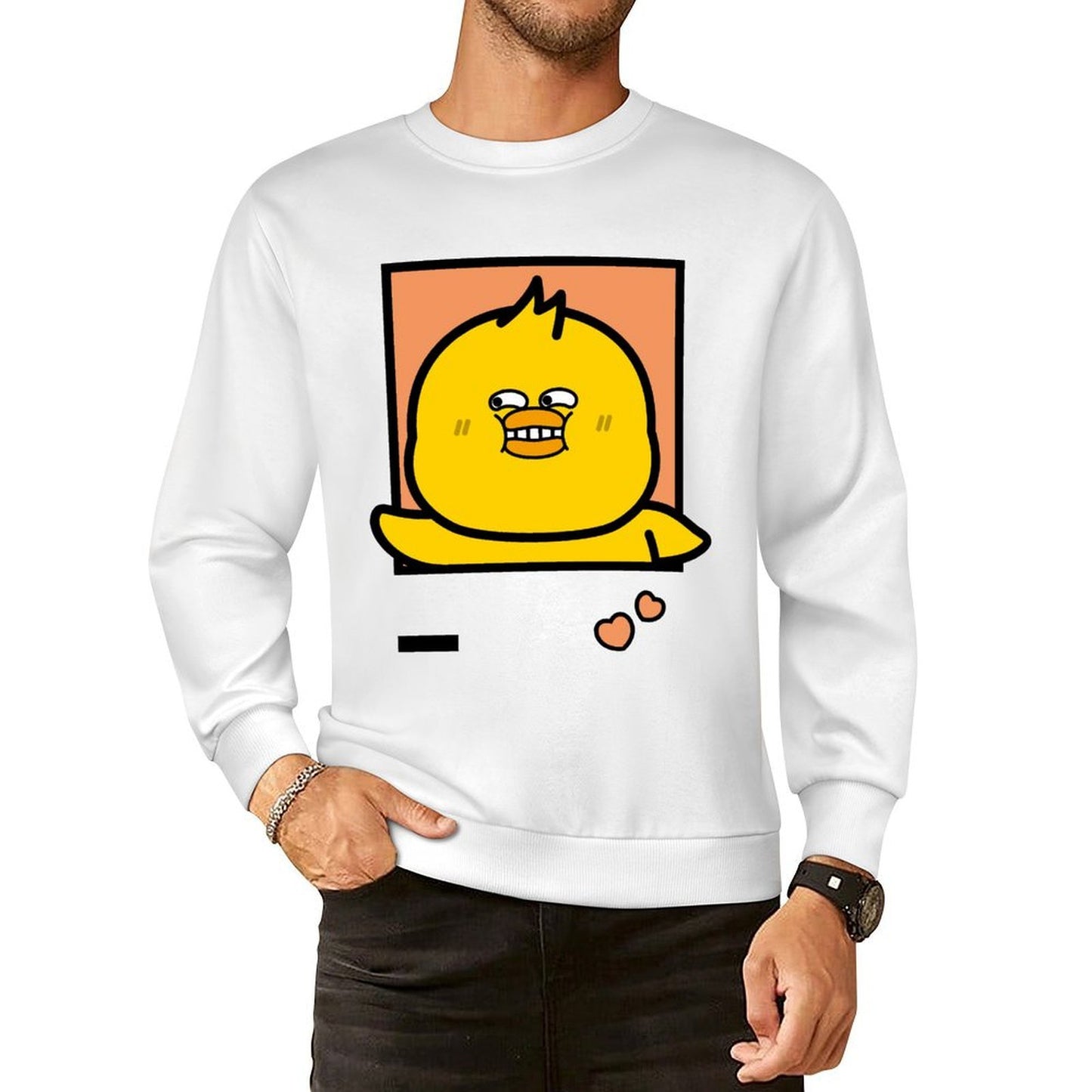 Front Patterned Long Sleeve TopSimple Premium Finish