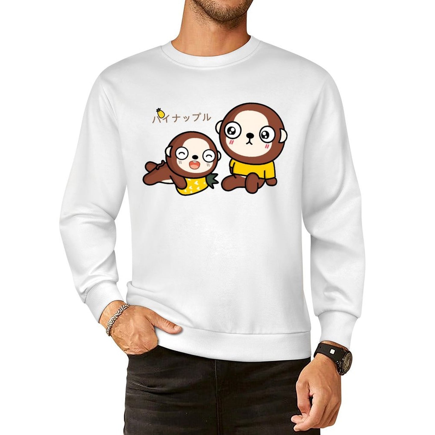 Front Patterned Long Sleeve TopSoftTouch Classic Fit