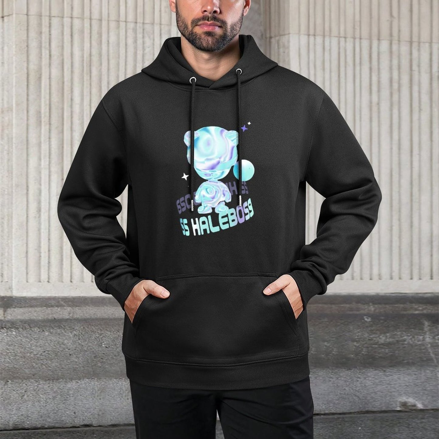 IPIB 250g Hooded Pocket Sweatshirt Front GraphicMen's Hooded  Sweatshirt6000016-4
