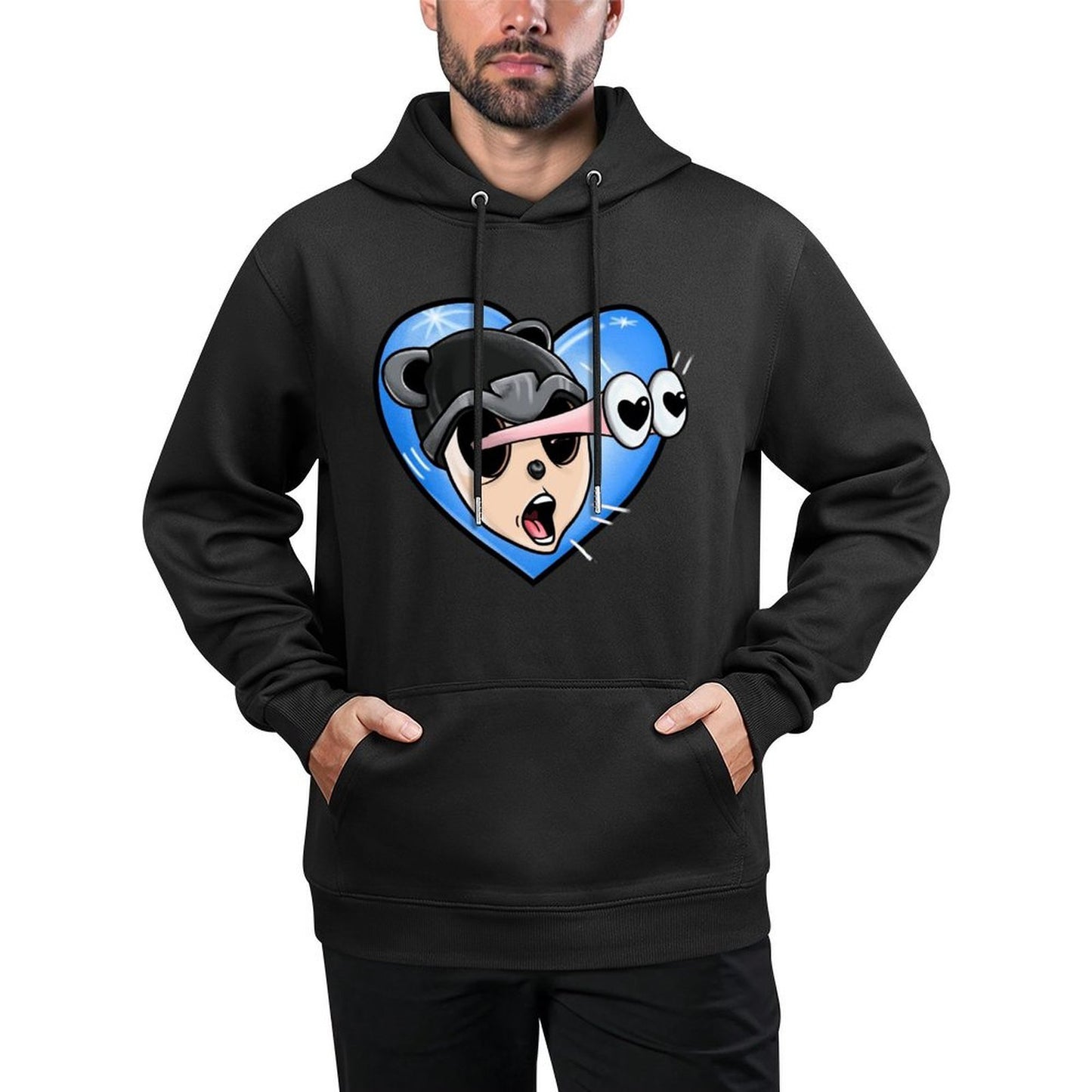 IPIB 250g Hooded Pocket Sweatshirt Front GraphicMen's Hooded  Sweatshirt6000048-3