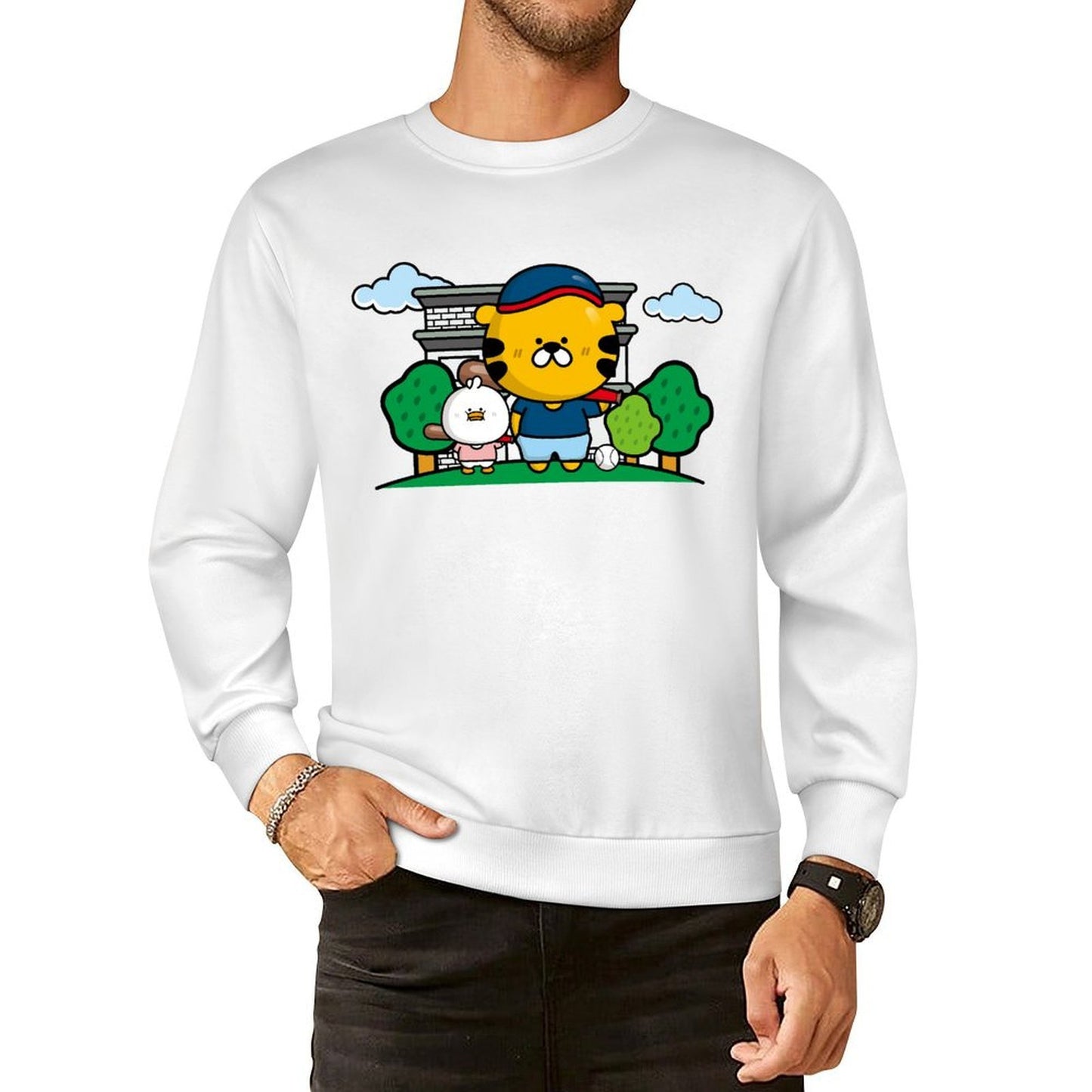 Front Patterned Long Sleeve TopPremium Finish Pure