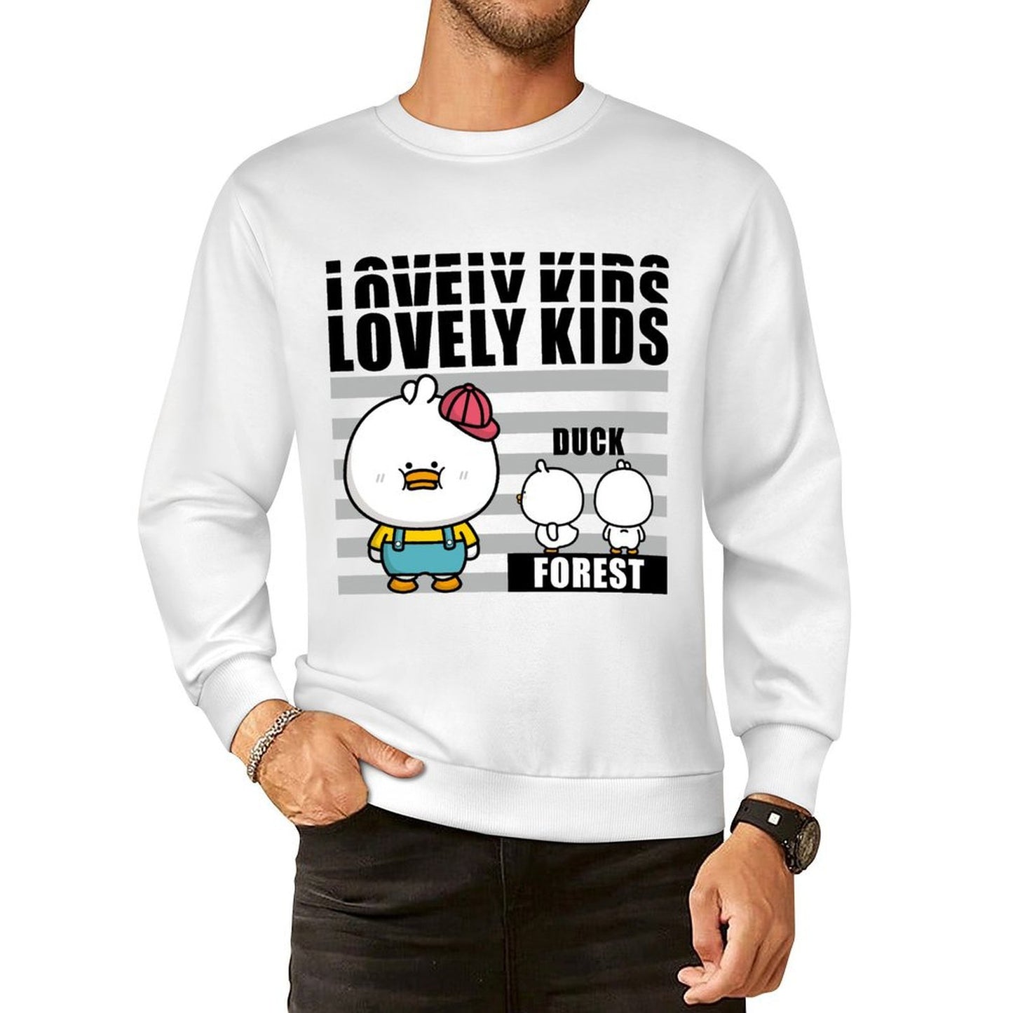 Front Patterned Long Sleeve TopWrinkle-Free Simple