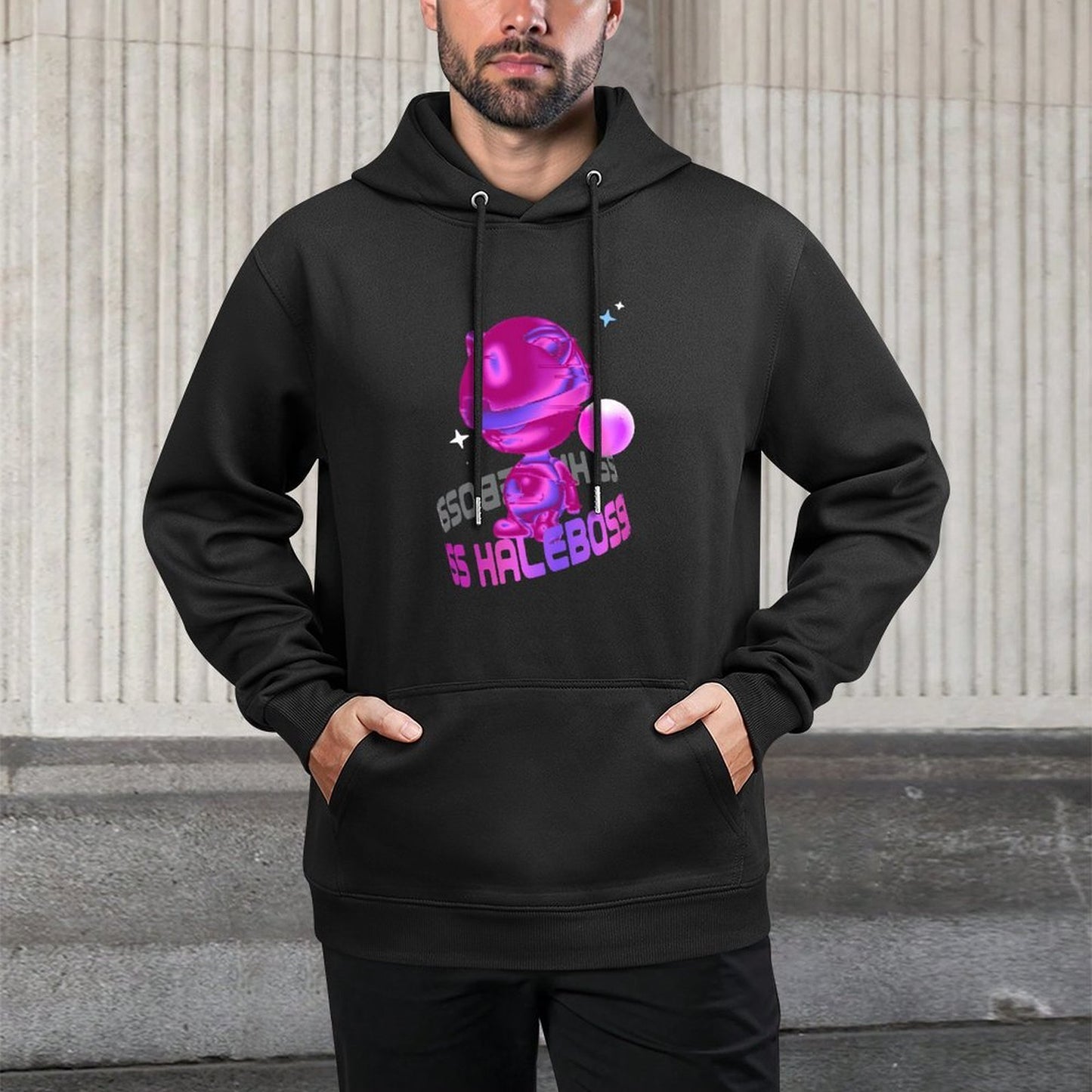 IPIB 250g Hooded Pocket Sweatshirt Front GraphicMen's Hooded  Sweatshirt6000017-6