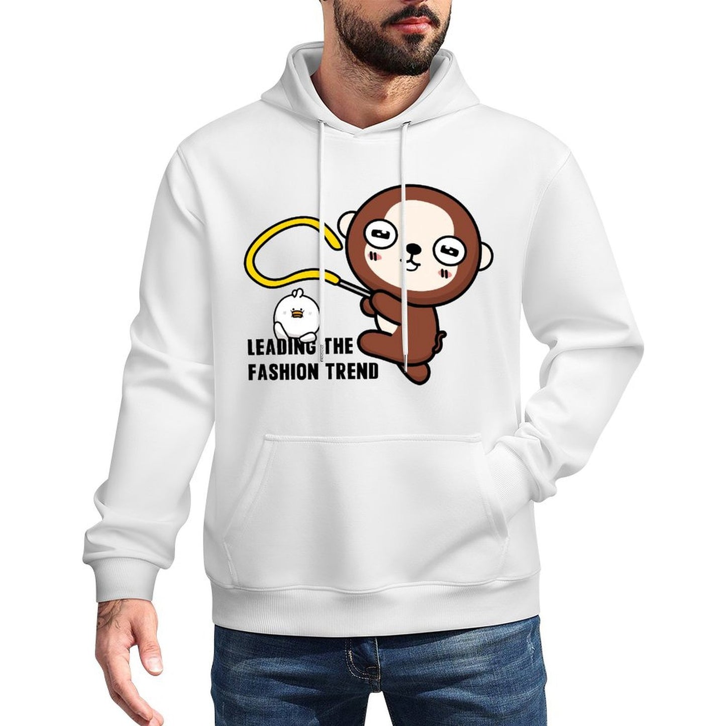 Front Graphic HoodiesClassicStyle Crew Neck