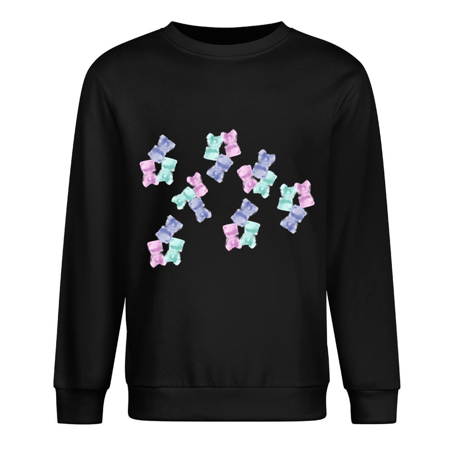 Long Sleeve With Front PatternPlain Solid