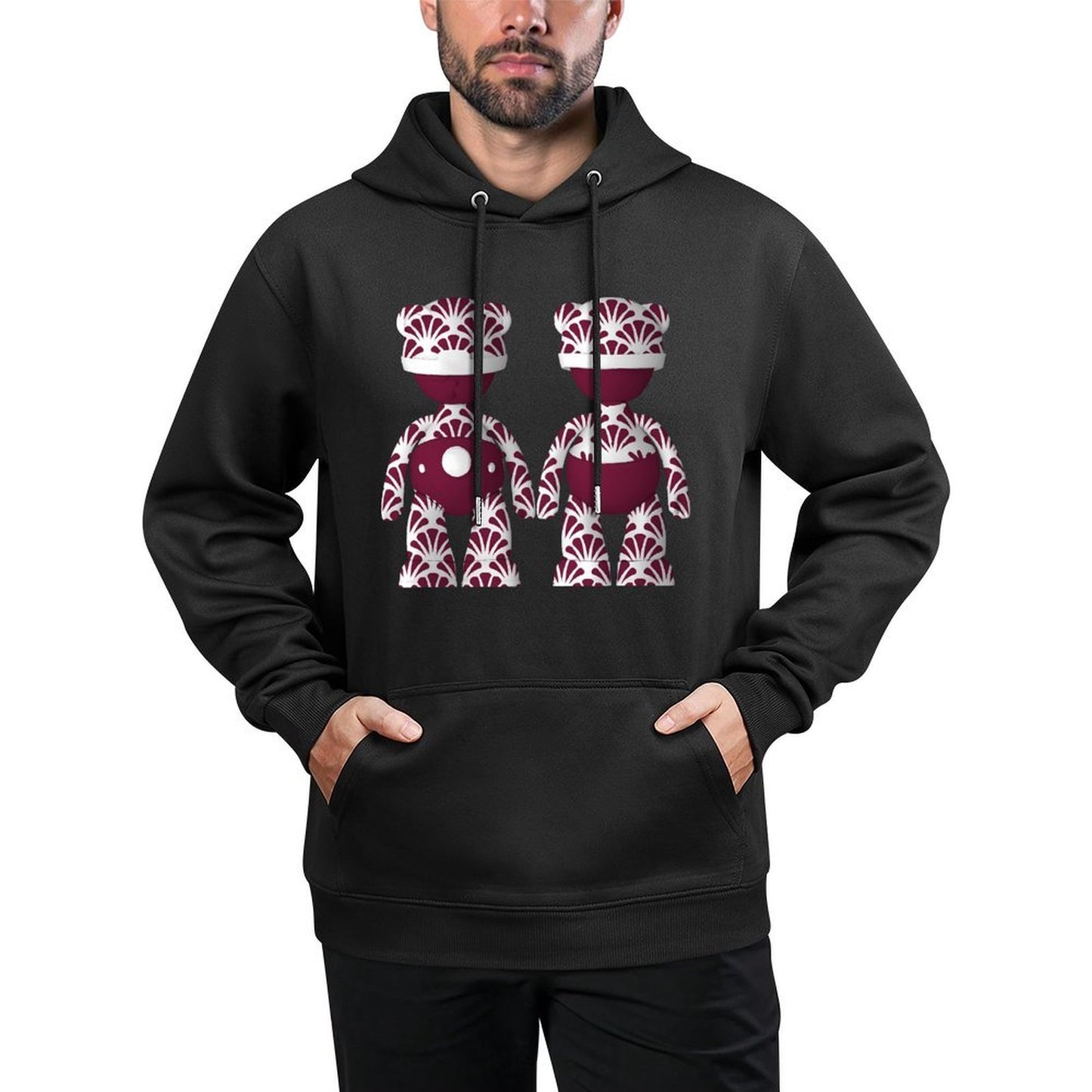 IPIB 250g Hooded Pocket Sweatshirt Front GraphicMen's Hooded  Sweatshirt6000096-1