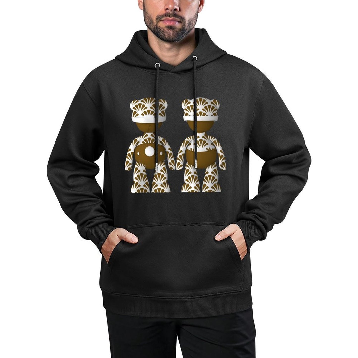 IPIB 250g Hooded Pocket Sweatshirt Front GraphicMen's Hooded  Sweatshirt6000096-4