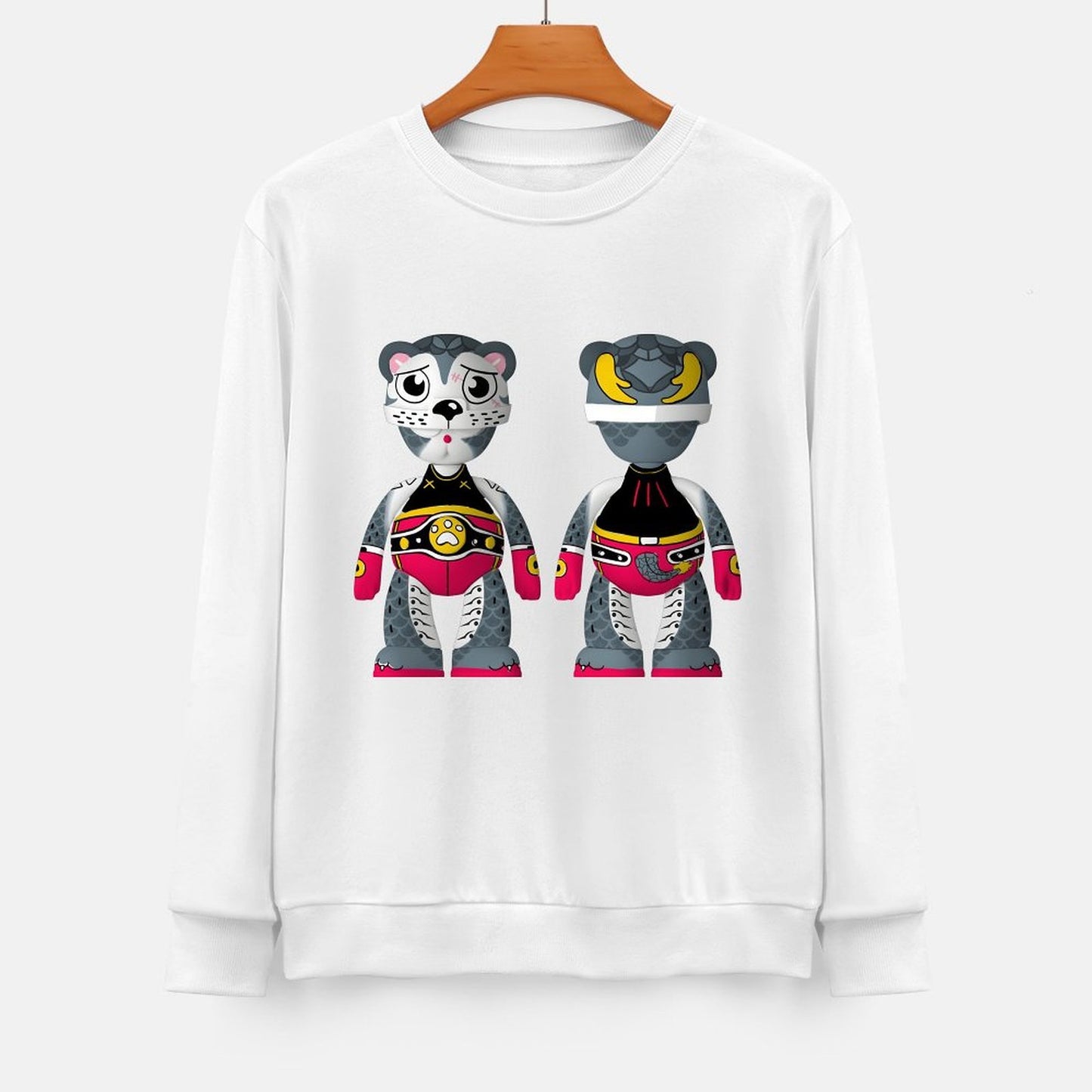 Long Sleeve With Front PatternPlain SmoothWear