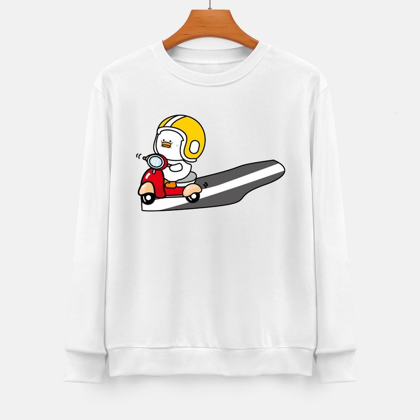 Front Patterned Long Sleeve TopSport Batch-Printed