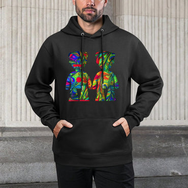 IPIB 250g Hooded Pocket Sweatshirt Front GraphicMen's Hooded  Sweatshirt6000088-5