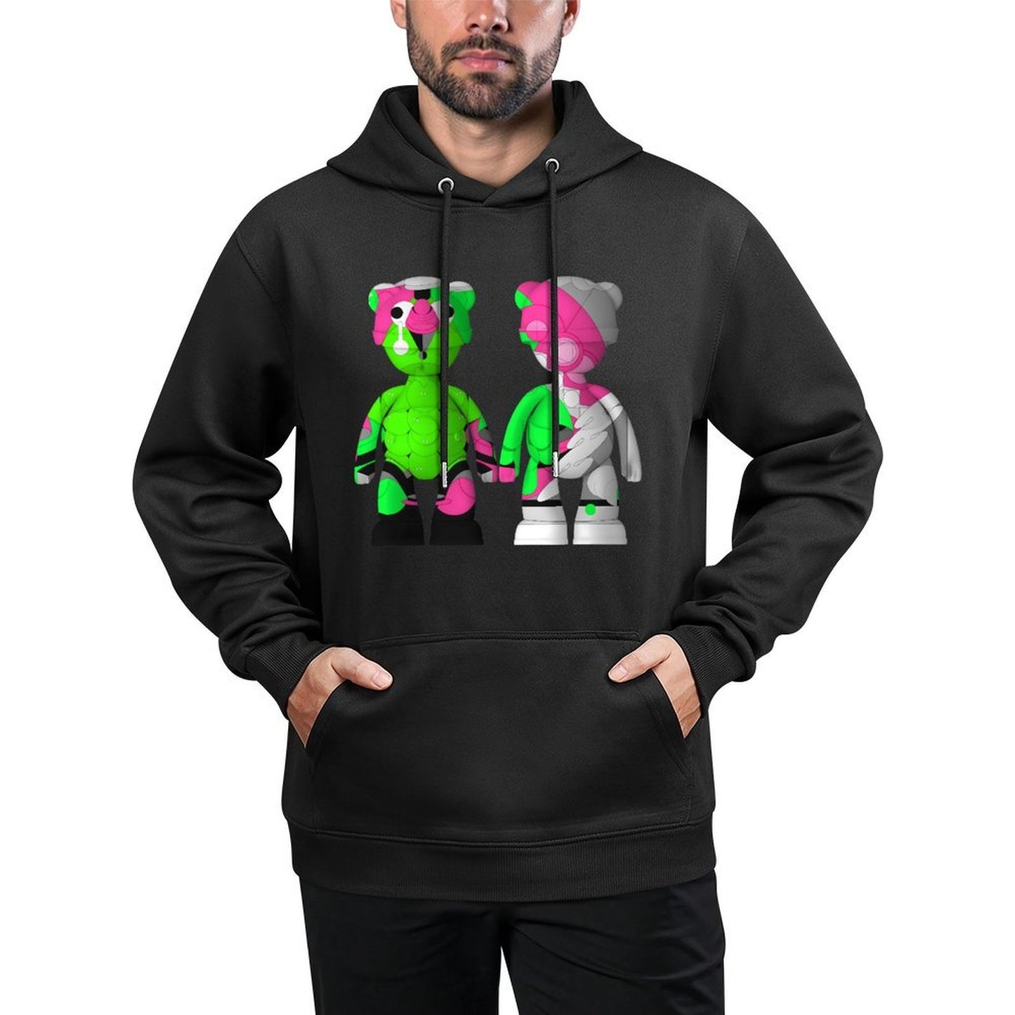 IPIB 250g Hooded Pocket Sweatshirt Front GraphicMen's Hooded  Sweatshirt6000144-1