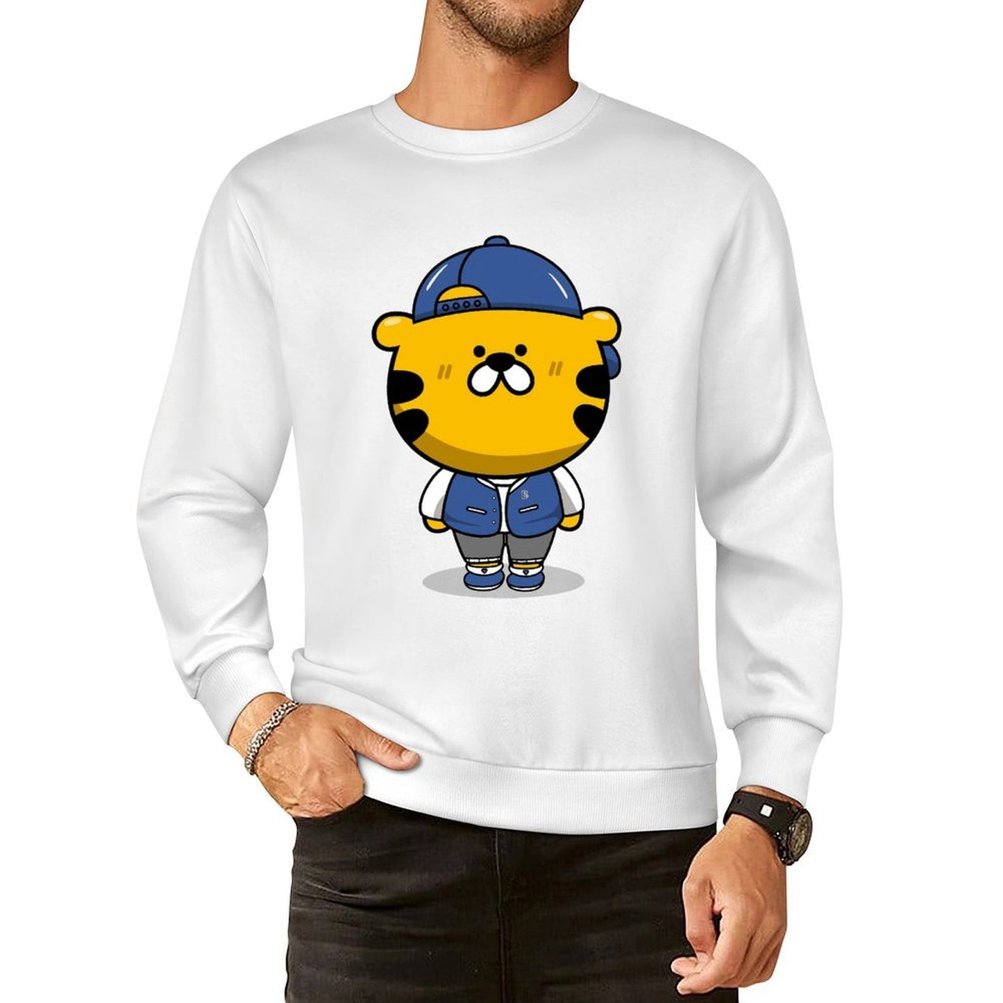 Front Patterned Long Sleeve TopClean Edges Breathable