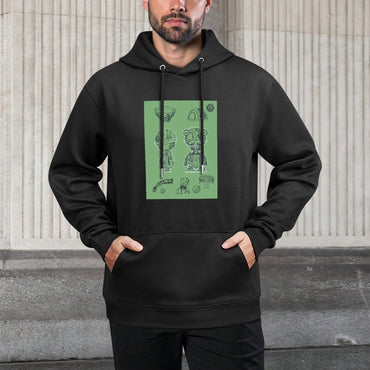 IPIB 250g Hooded Pocket Sweatshirt Front GraphicMen's Hooded  Sweatshirt6000008-2