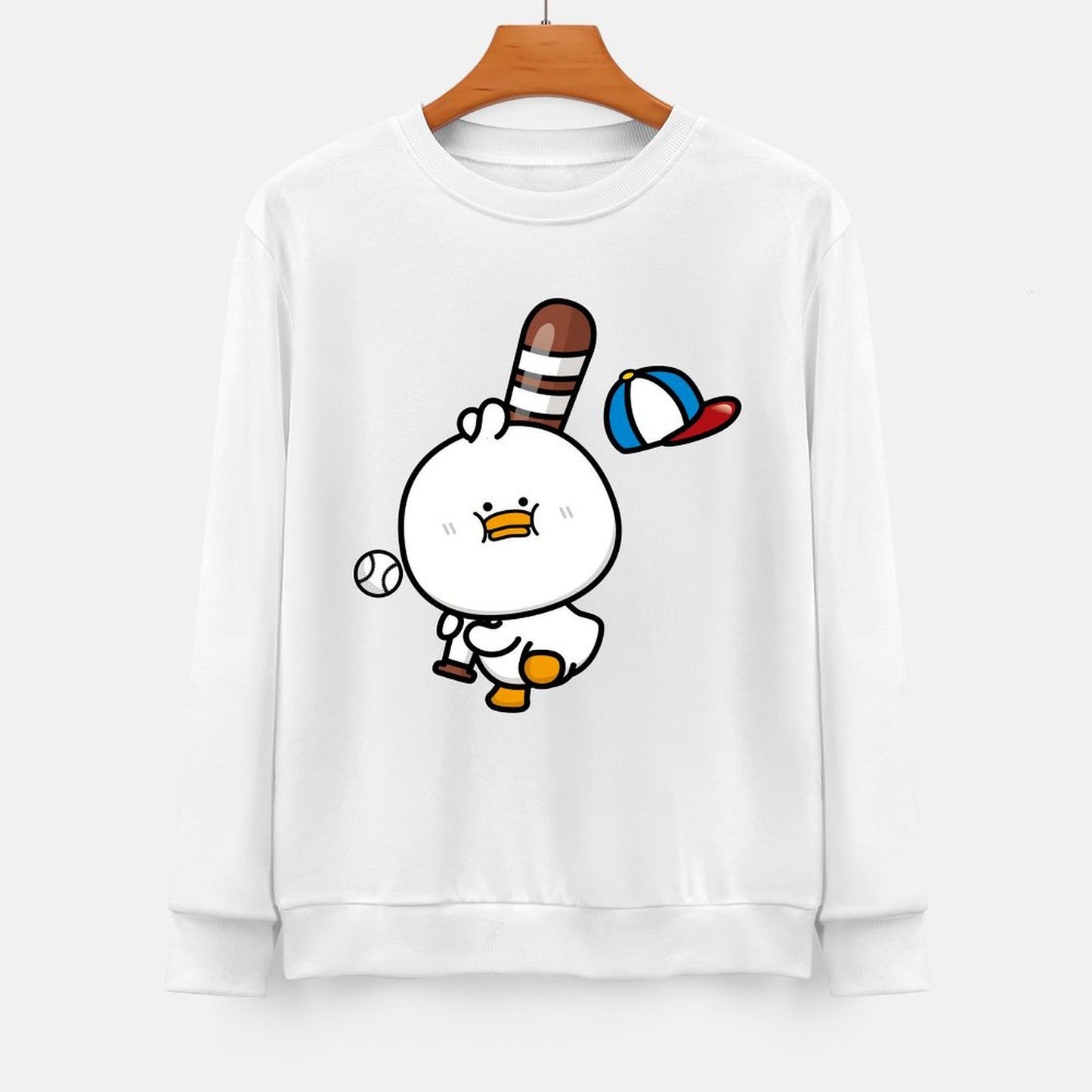 Front Patterned Long Sleeve TopComfort Minimalist