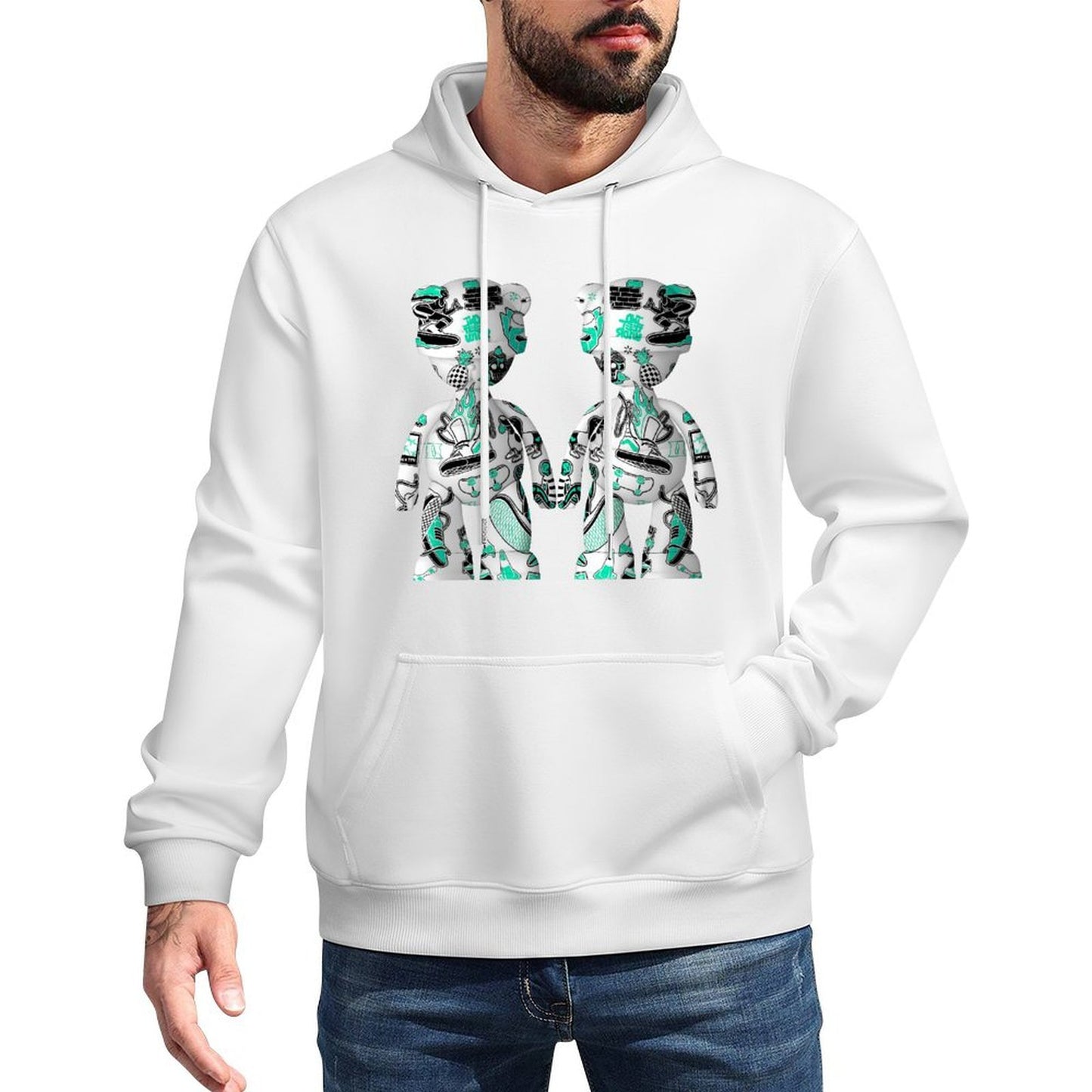IPIB 250g Hooded Pocket Sweatshirt Front GraphicMen's Hooded  Sweatshirt6000085-4