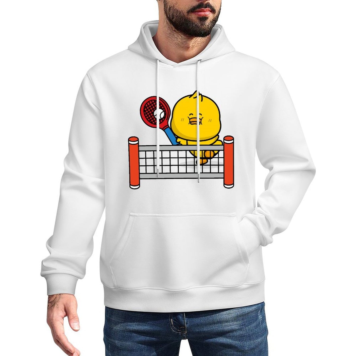 Sleek Tear-Resistant Front Graphic Hoodies